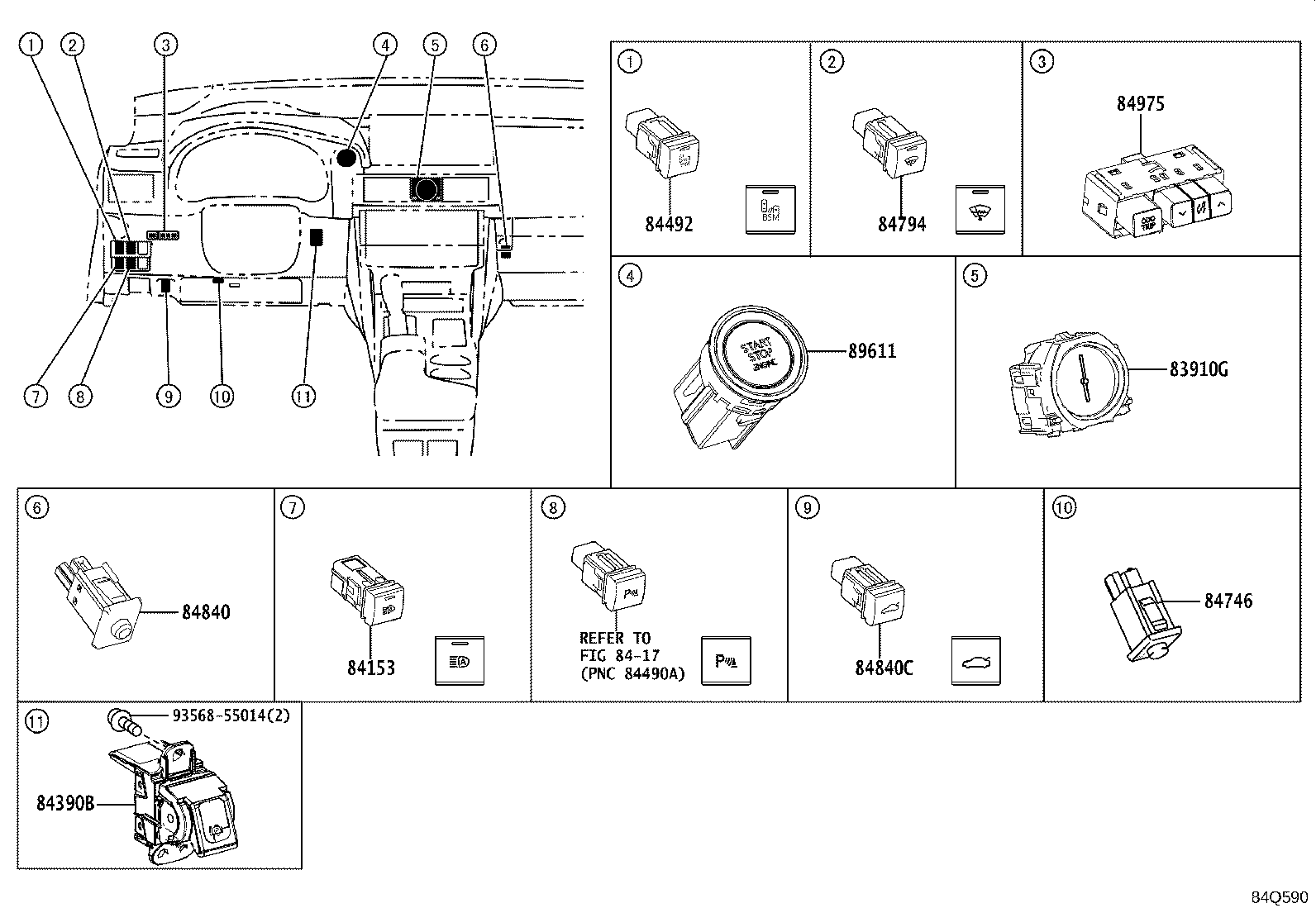 840A0-24010 MASTER SWITCH ASSY,MULTIPLEX NETWORK product image