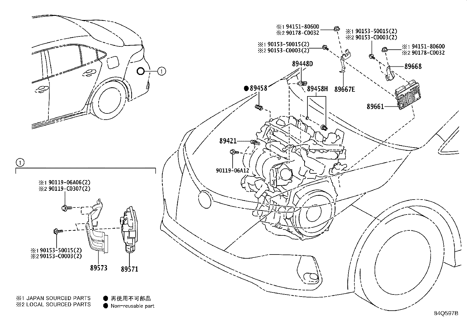 89661-0A380 COMPUTER, ENGINE CONTROL product image
