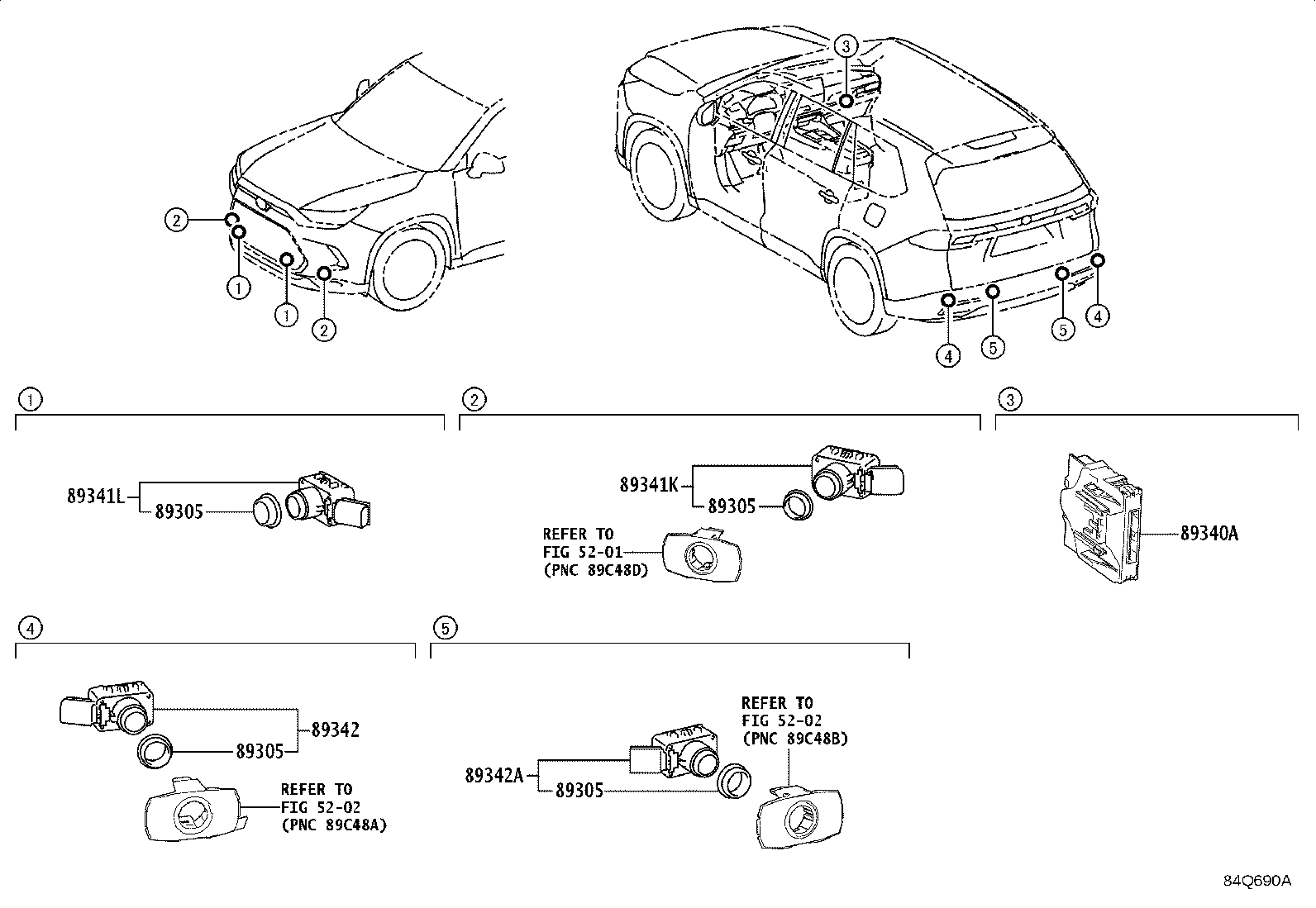 Toyota 89341-0E040-B2 SENSOR, ULTRASONIC, FRONT CORNER