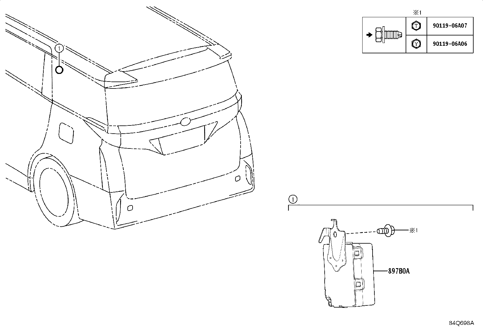 897B0-V2050 RECEIVER ASSY, ELECTRICAL KEY & TPMS product image