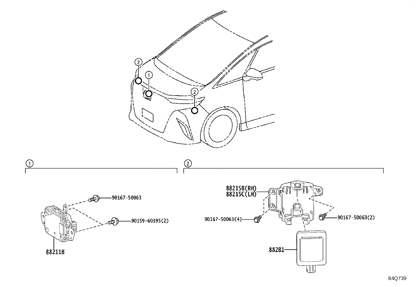 88215-V2020 BRACKET, FRONT SIDE RADAR SENSOR, LH product image