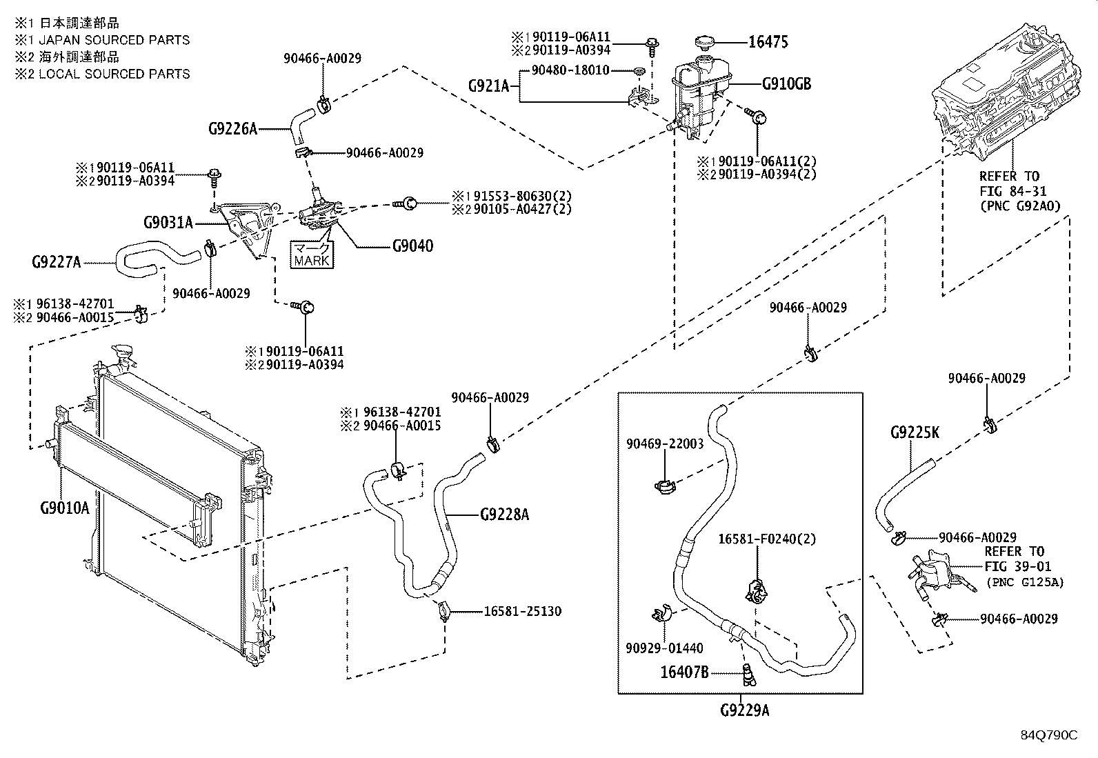 Toyota G9141-0E100 BRACKET SUB-ASSY, HV WATER PUMP