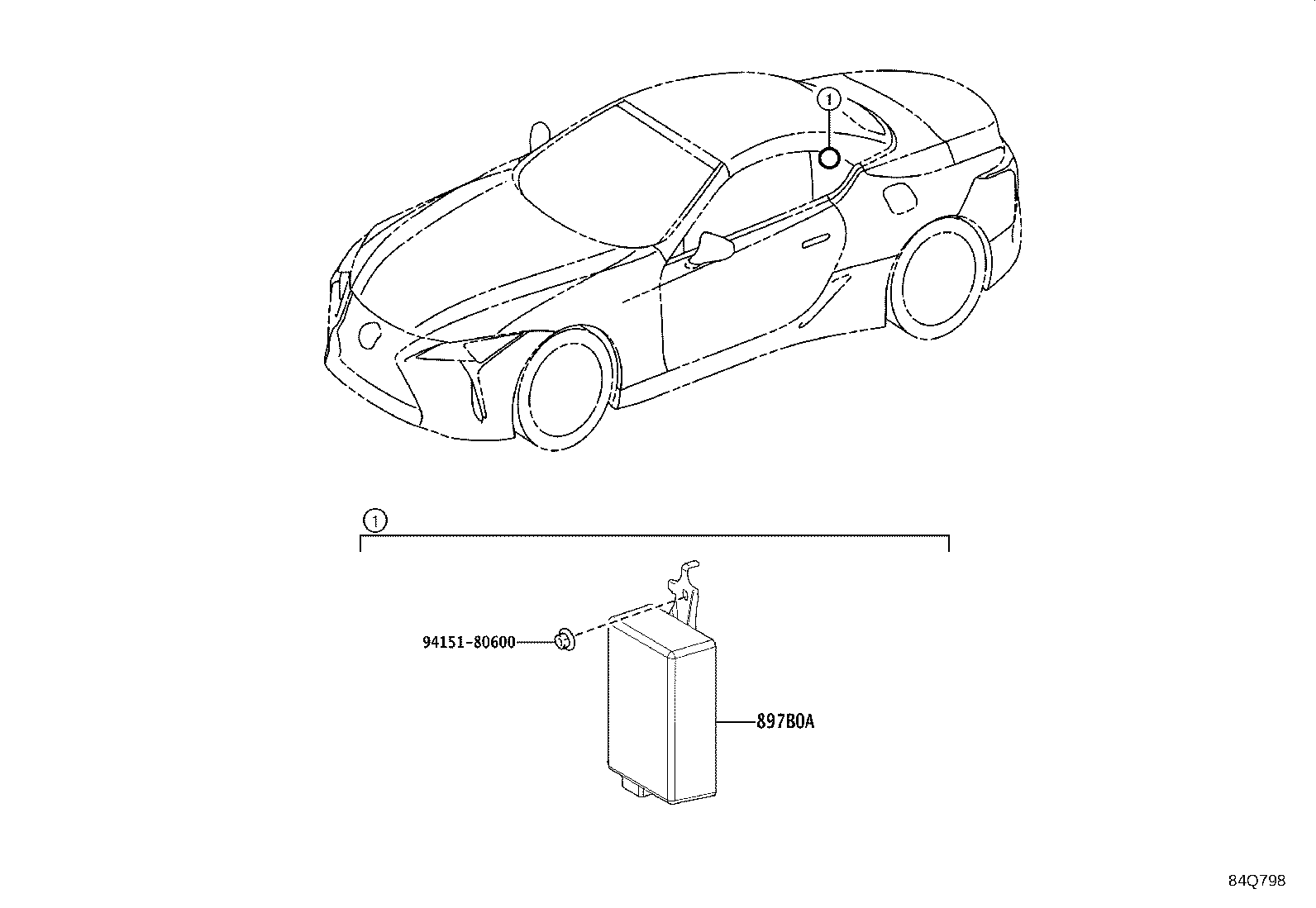897B0-11240 RECEIVER ASSY, ELECTRICAL KEY & TPMS product image