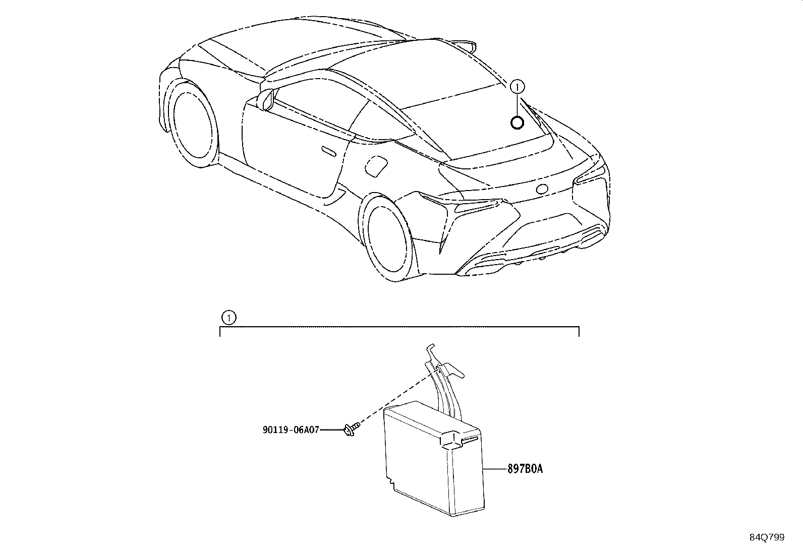 897B0-11240 RECEIVER ASSY, ELECTRICAL KEY & TPMS product image