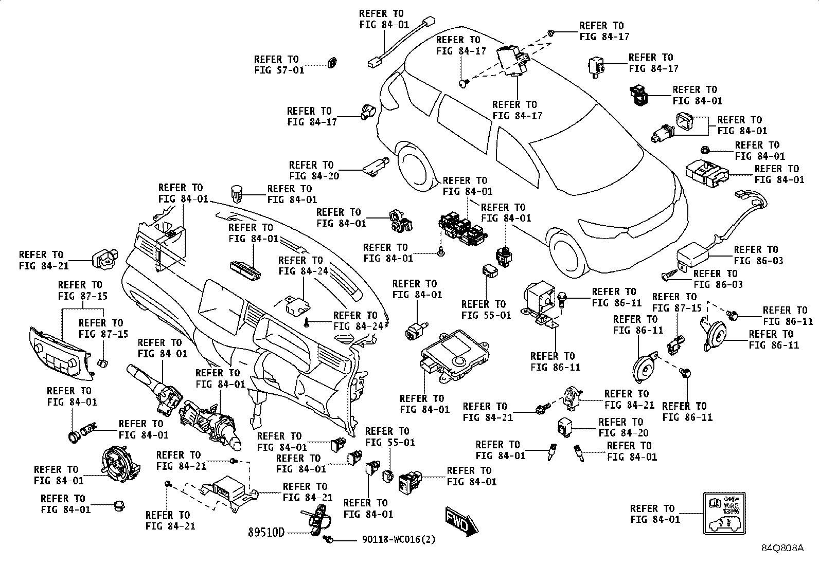 89545-WC004 SENSOR, SPEED, REAR RH product image