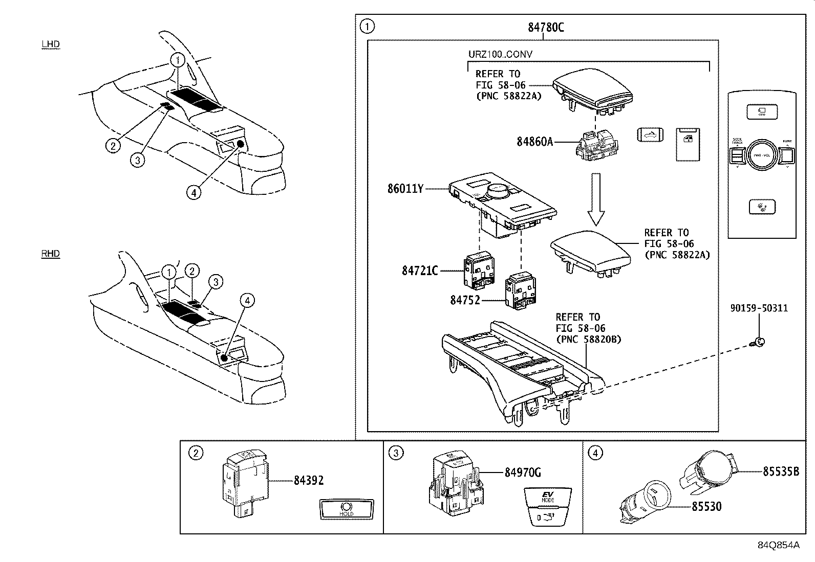 84040-11040 MASTER SWITCH ASSY,MULTIPLEX NETWORK product image