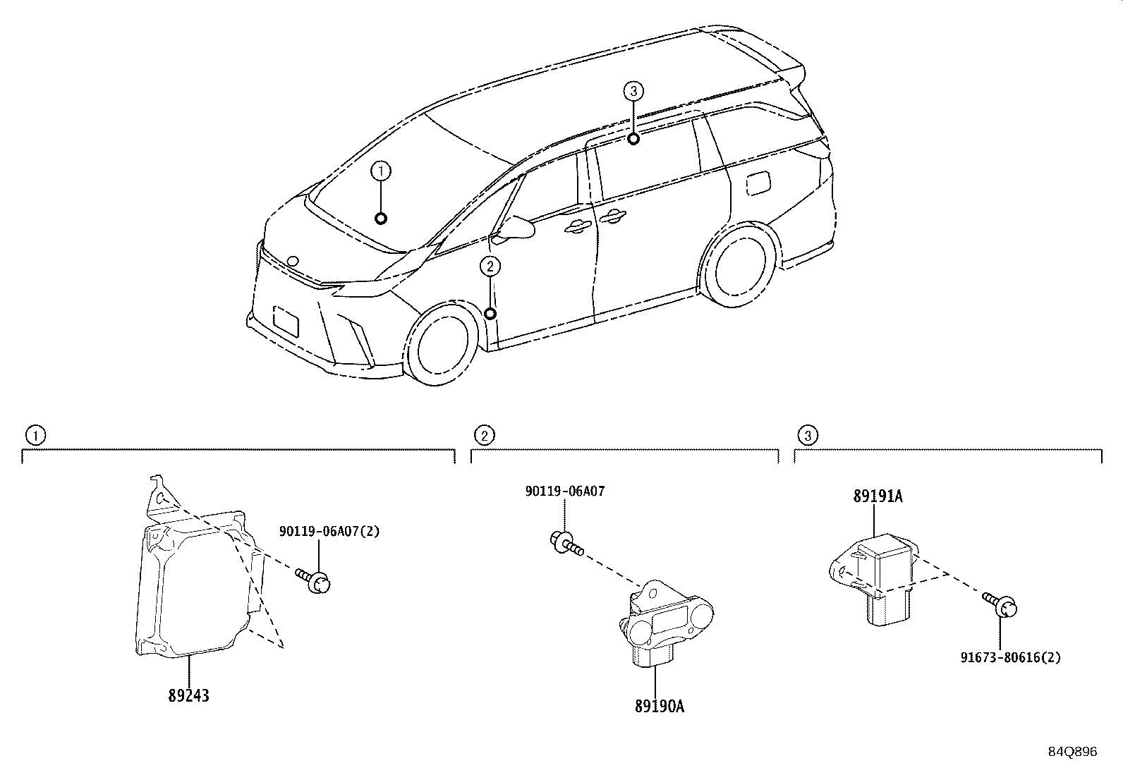 89190-58010 SENSOR ASSY, ACCELERATION product image