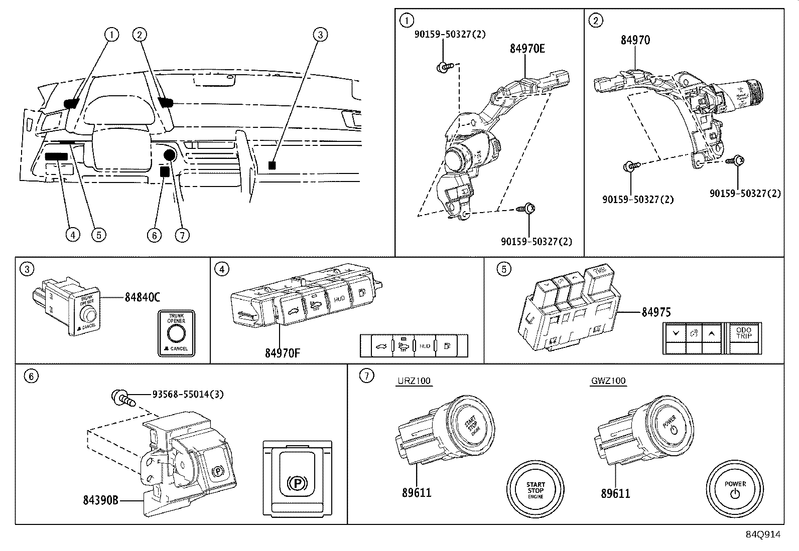 84040-11040 MASTER SWITCH ASSY,MULTIPLEX NETWORK product image