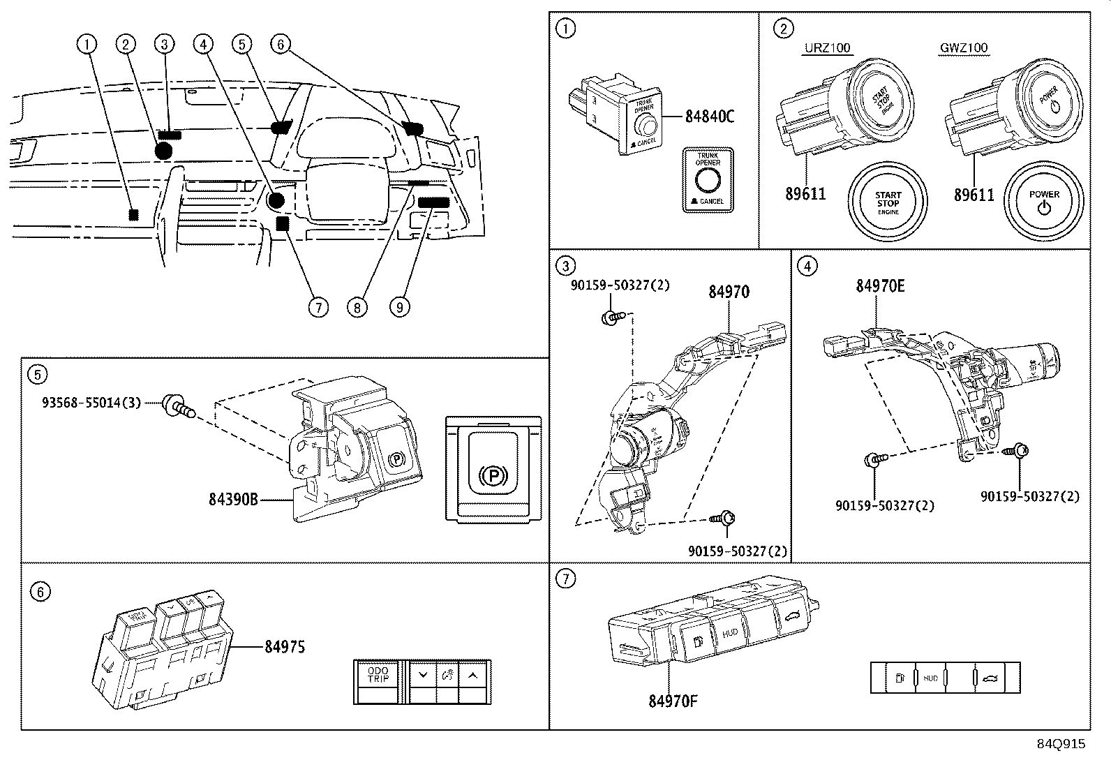 84040-11040 MASTER SWITCH ASSY,MULTIPLEX NETWORK product image