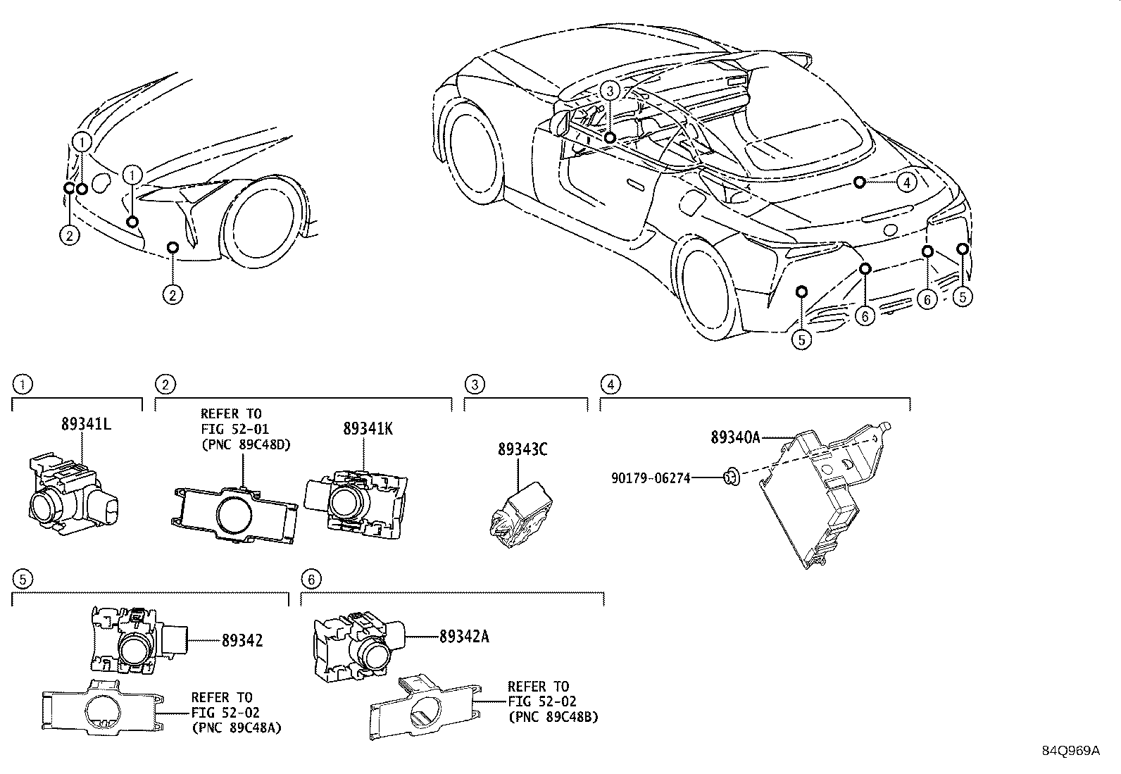 Toyota 89341-11010-E2 SENSOR, ULTRASONIC, FRONT CORNER