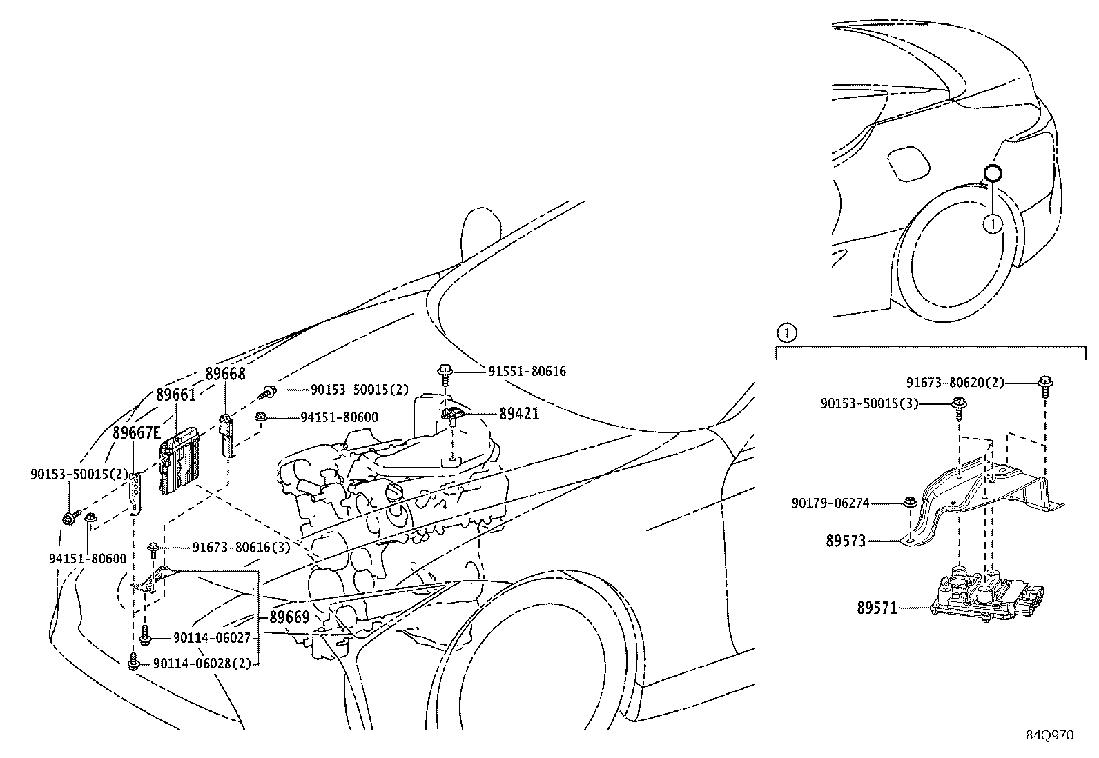89661-11250 COMPUTER, ENGINE CONTROL product image
