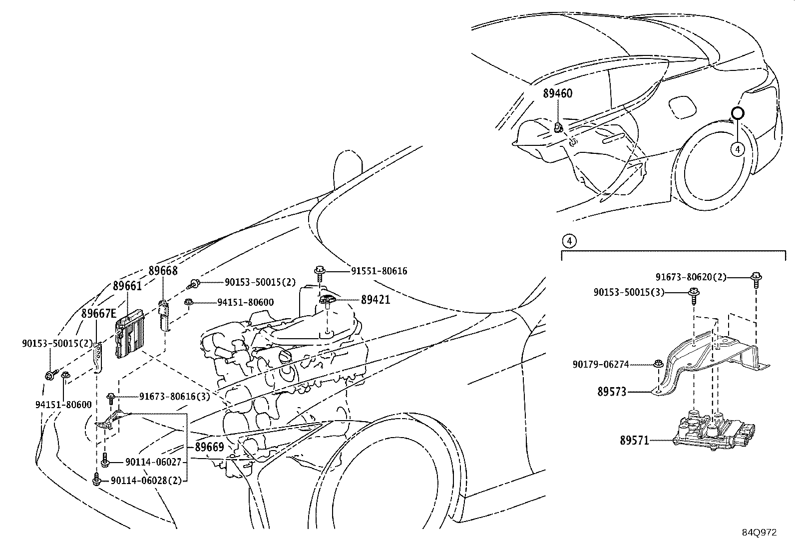 89661-11660 COMPUTER, ENGINE CONTROL product image