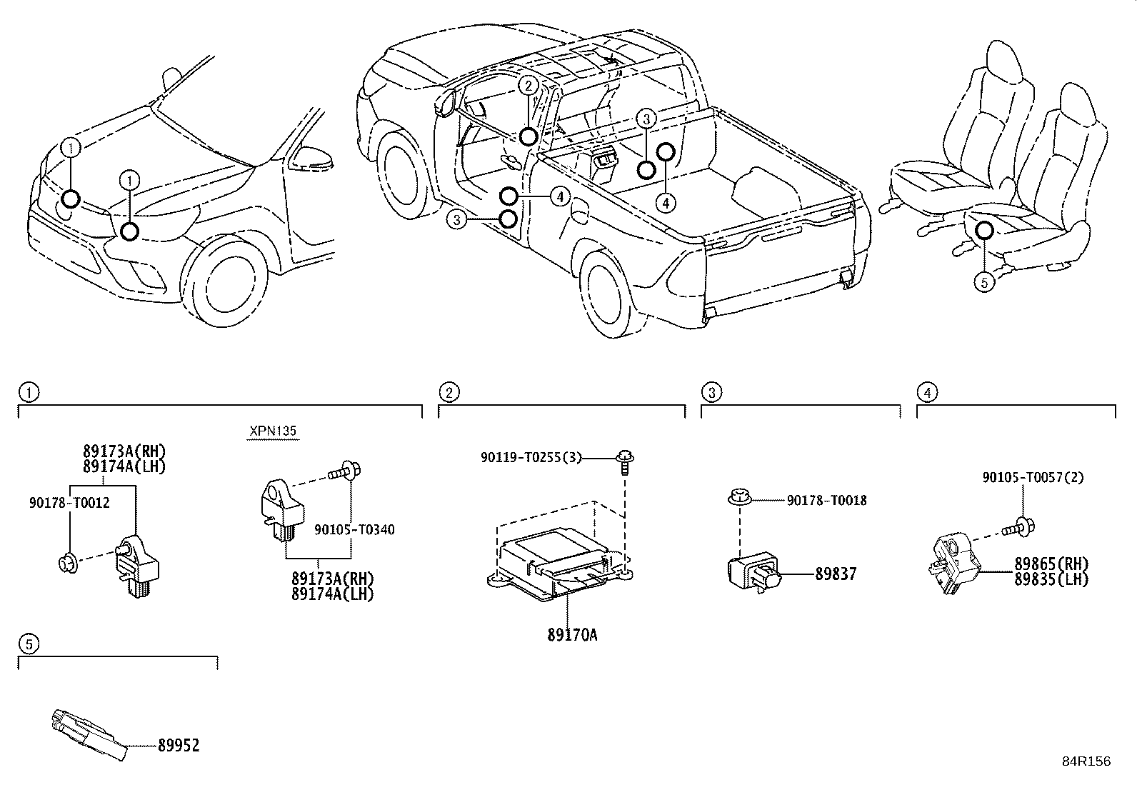 89170-71010 COMPUTER ASSY, AIR BAG product image