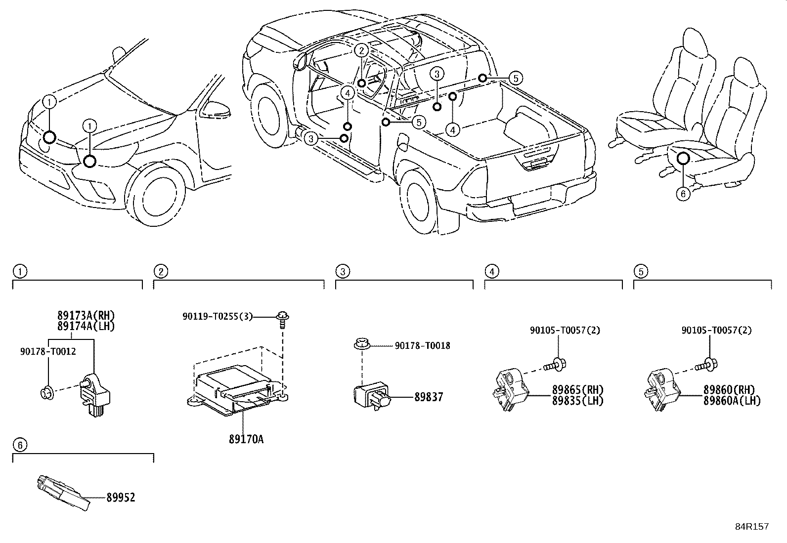 89170-71010 COMPUTER ASSY, AIR BAG product image
