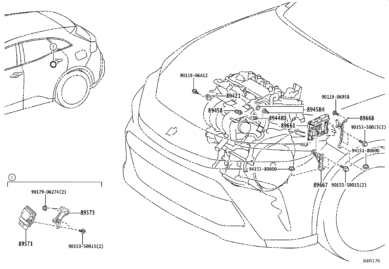 89573-30150 BRACKET, FUEL PUMP CONTROL COMPUTER product image