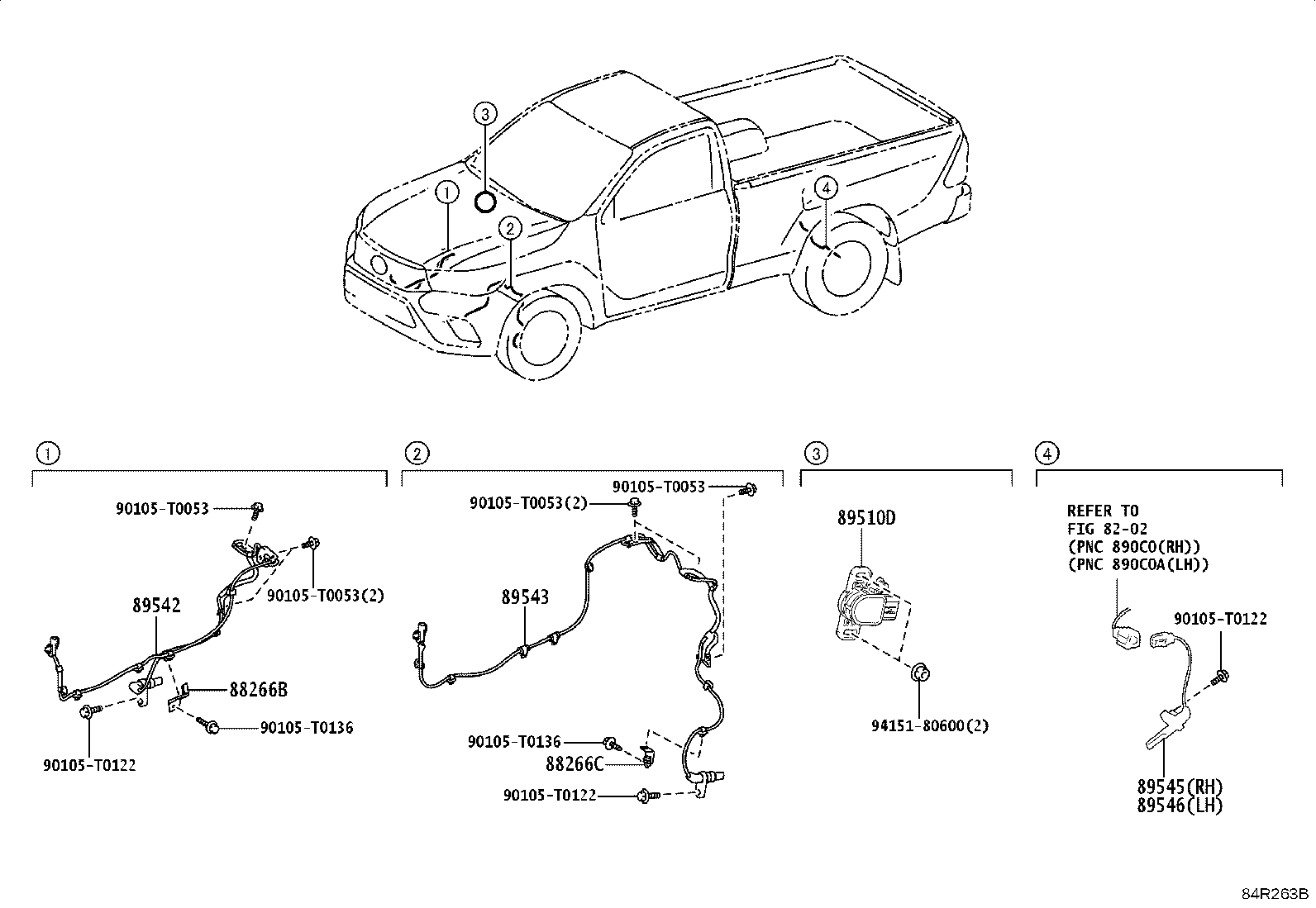 Toyota 89543-0K100 SENSOR, SPEED, FRONT LH