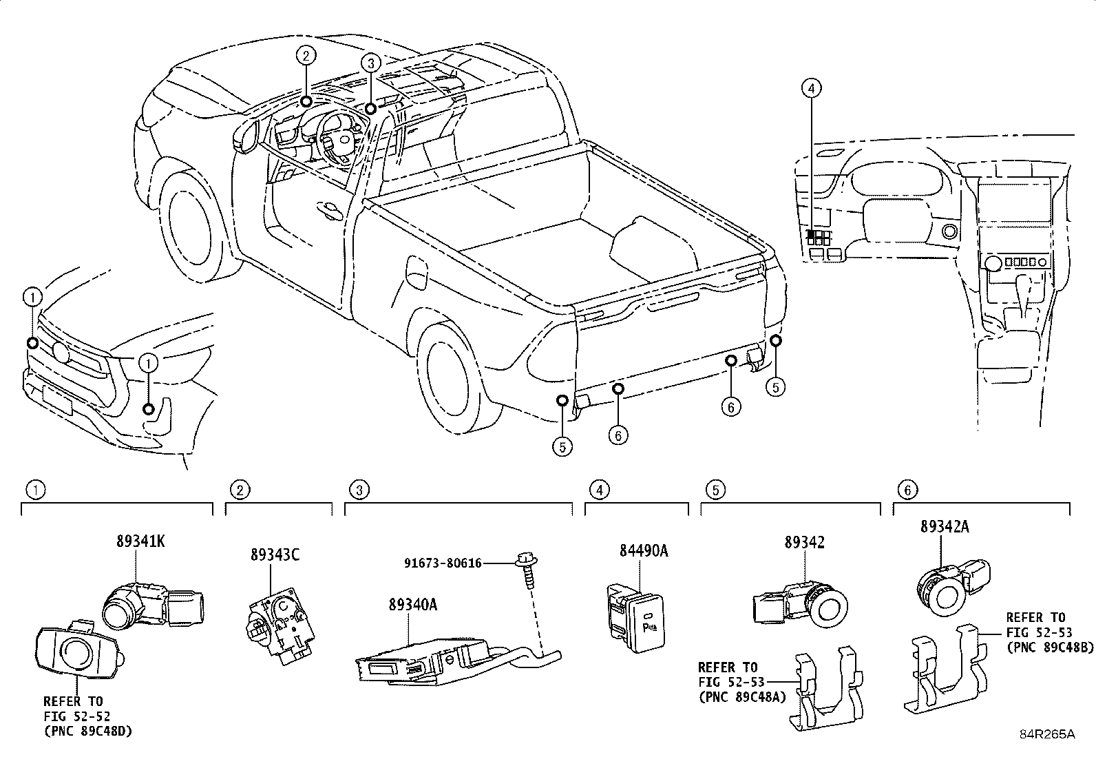 Toyota 89341-06080-B7 SENSOR, ULTRASONIC, FRONT CORNER