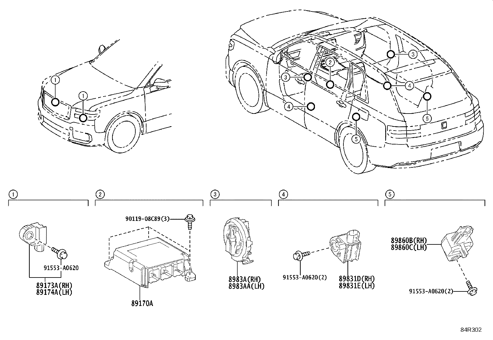 89170-40110 COMPUTER ASSY, AIR BAG product image