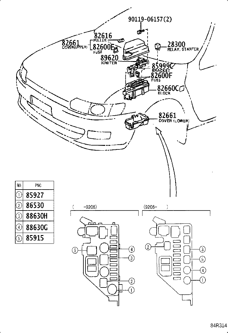 84820-18010 MASTER SWITCH ASSY, POWER WINDOW REGULATOR product image