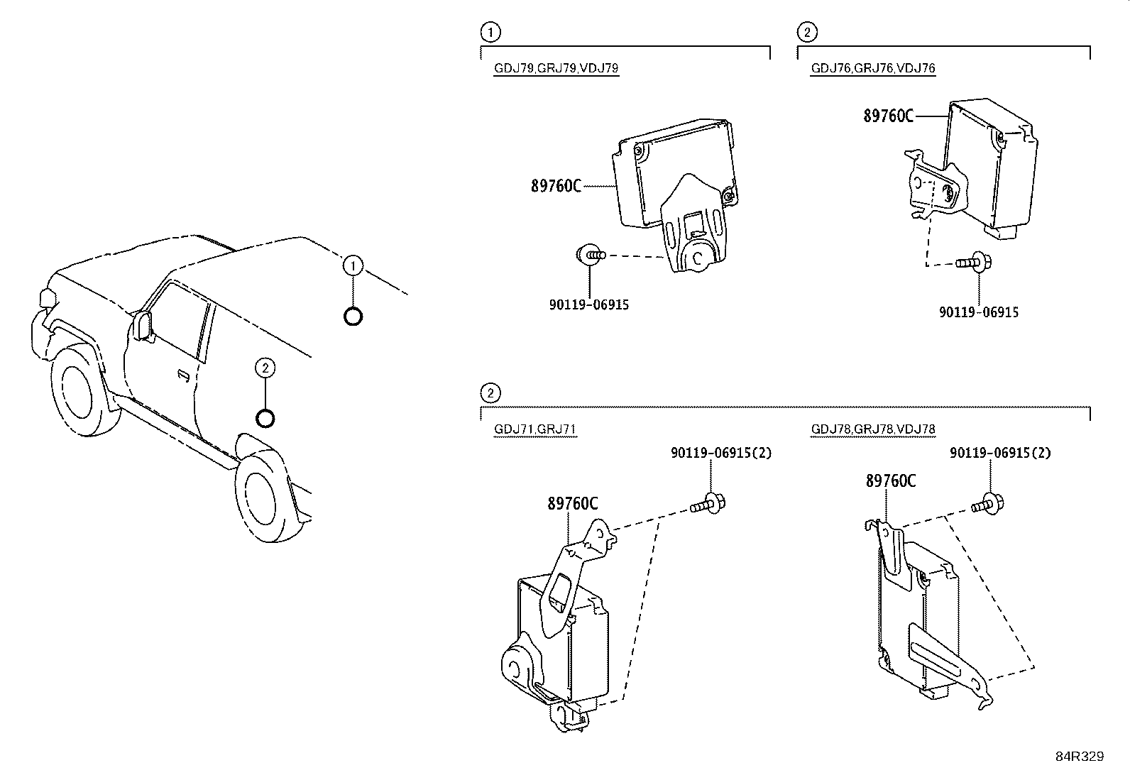 89760-60352 RECEIVER ASSY, TIRE PRESSURE MONITOR product image