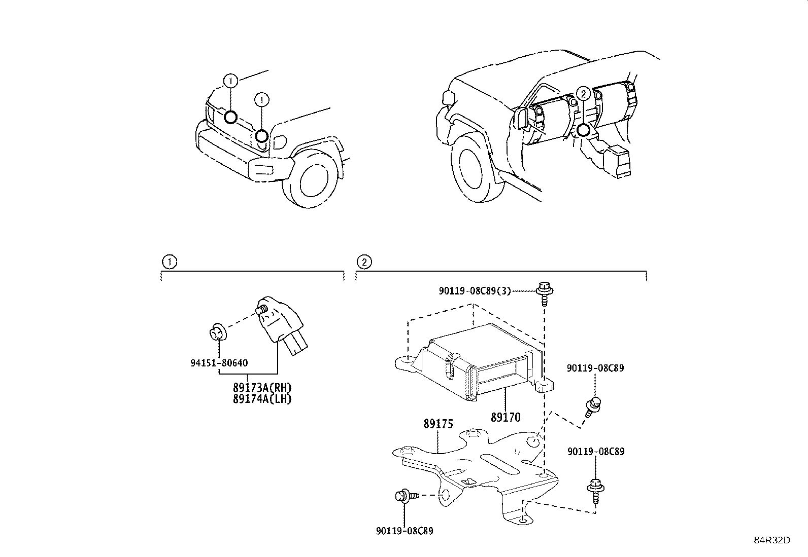 89170-60J50 SENSOR ASSY, AIR BAG product image