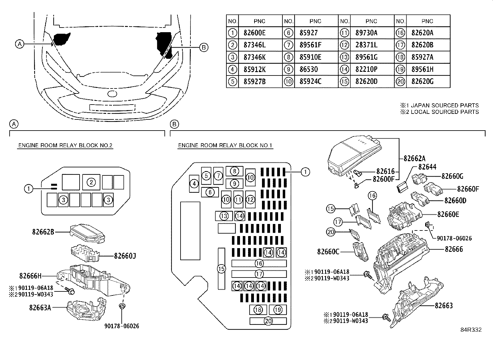 82670-10100 BLOCK ASSY, JUNCTION,  NO.1 product image