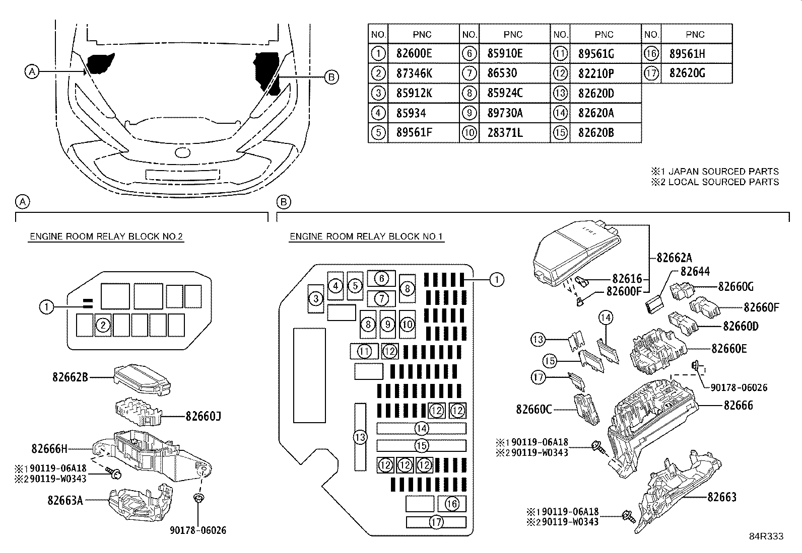 82670-10100 BLOCK ASSY, JUNCTION,  NO.1 product image