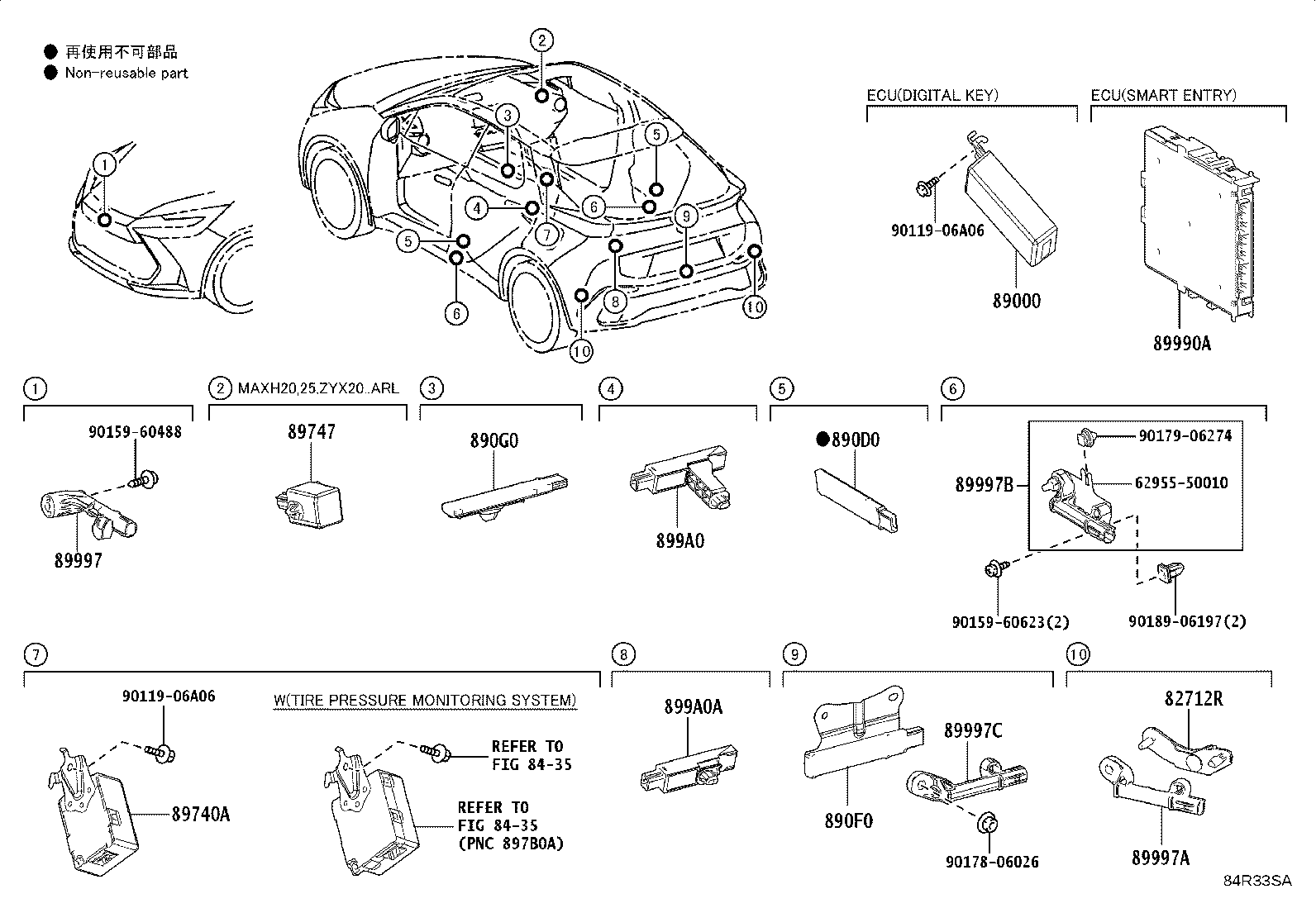 899H0-F4151 COMPUTER ASSY, SMART KEY product image