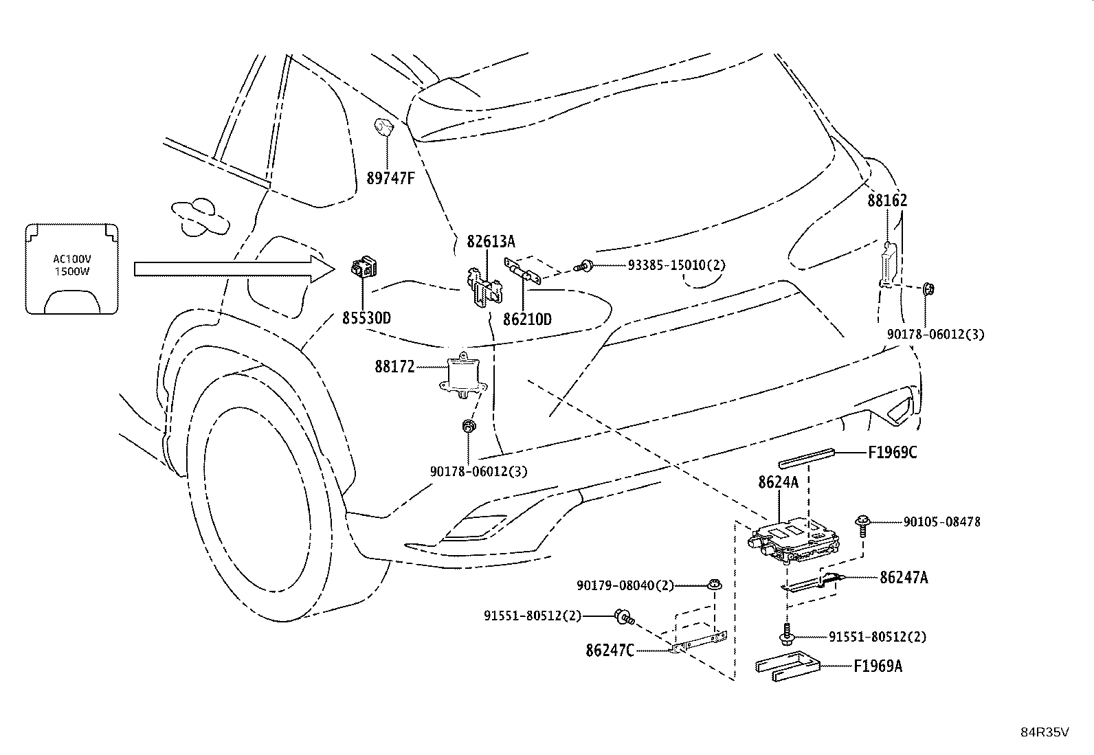 82730-16170 BLOCK ASSY, INSTRUMENT PANEL JUNCTION product image