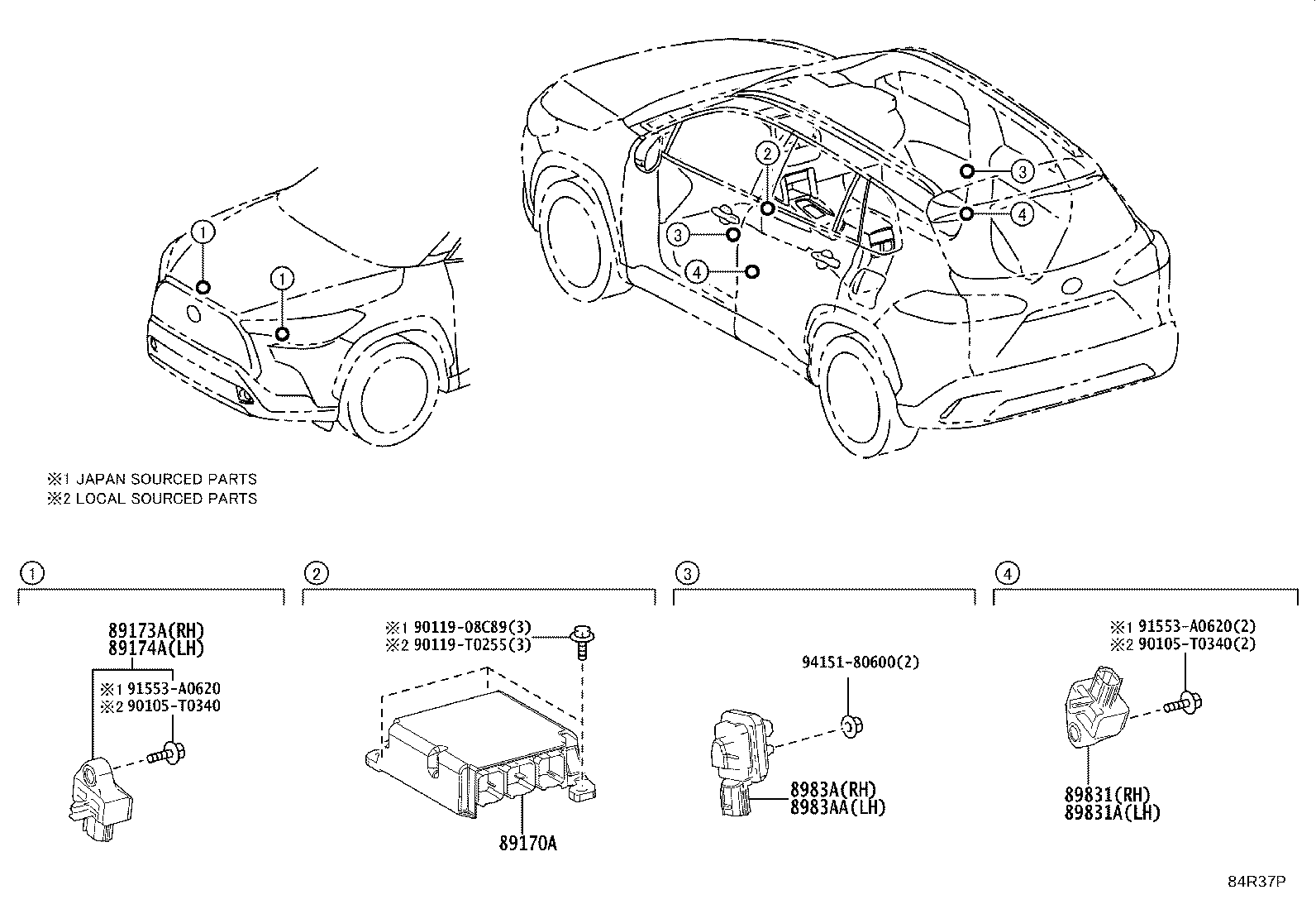89170-0A030 COMPUTER ASSY, AIR BAG product image