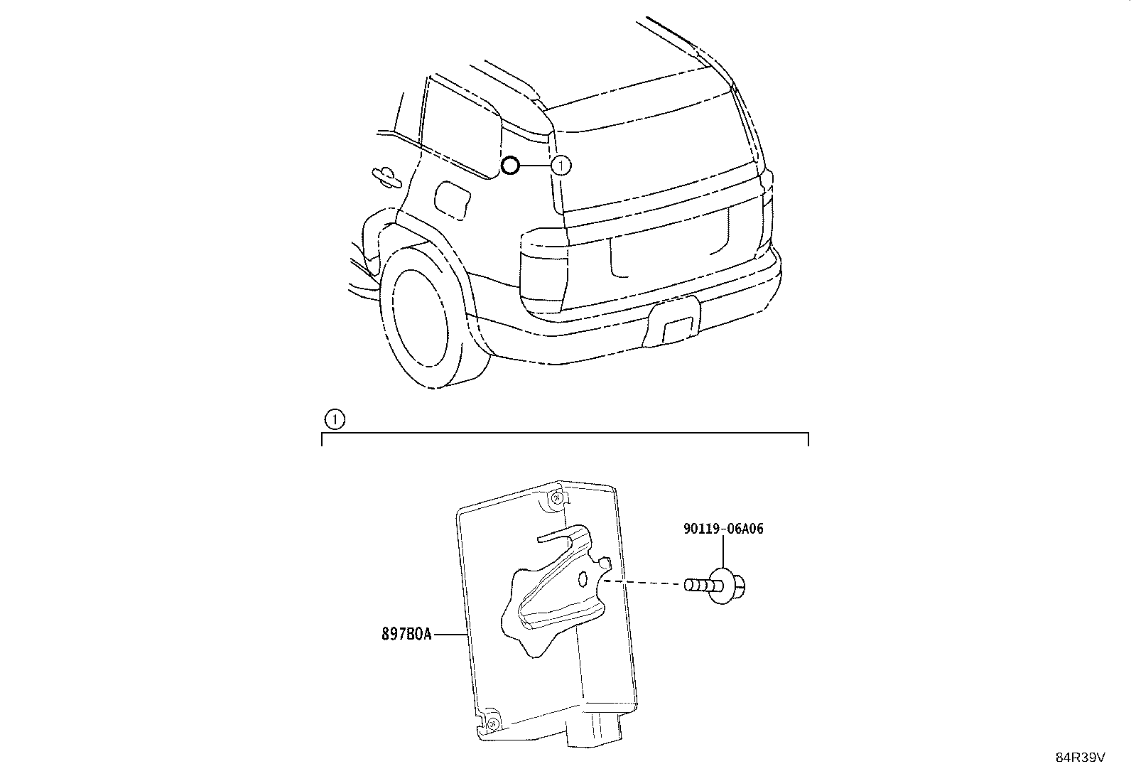 897B0-60490 RECEIVER ASSY, ELECTRICAL KEY & TPMS product image