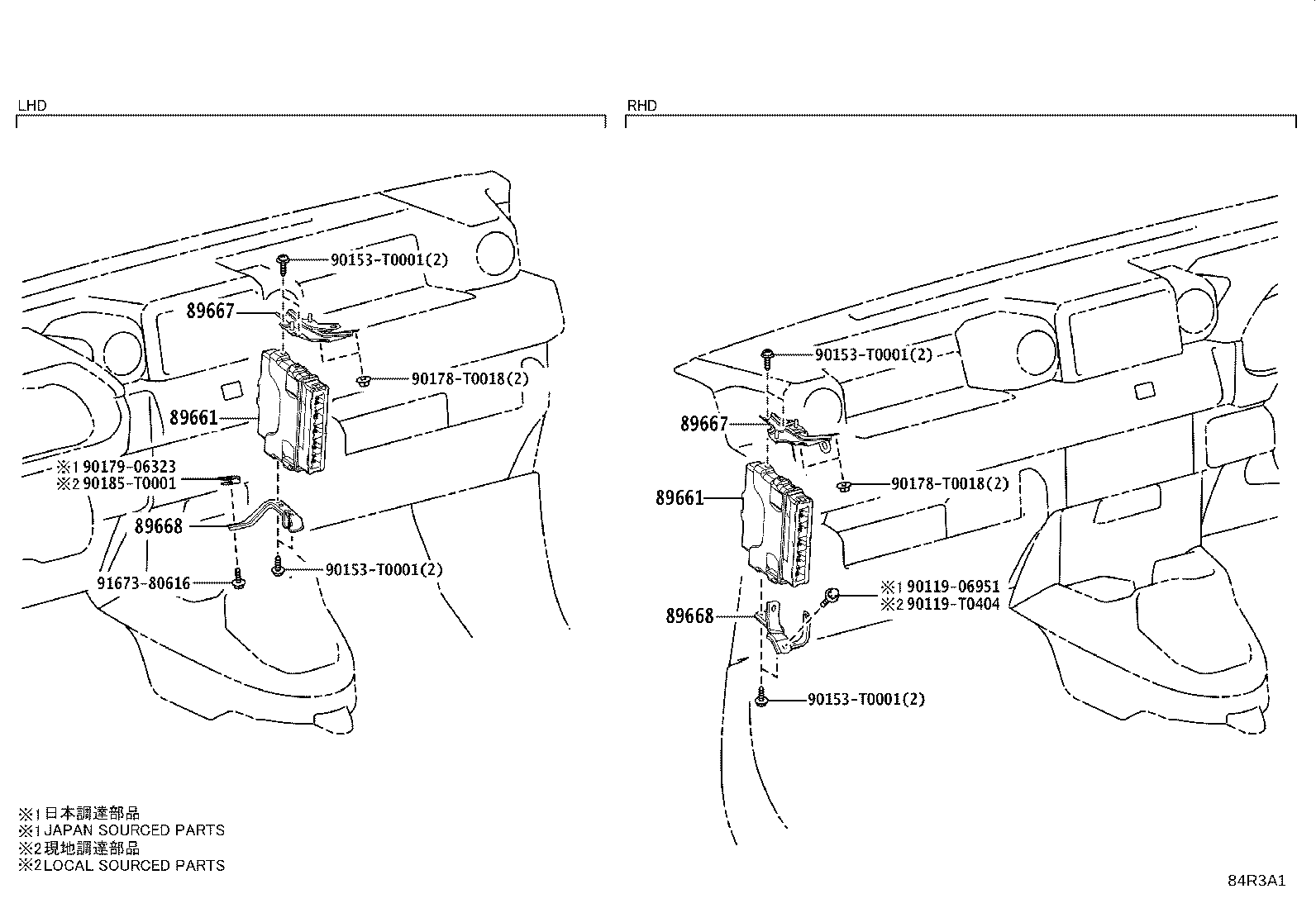 89668-0K340 BRACKET, ENGINE CONTROL COMPUTER, NO.2 product image