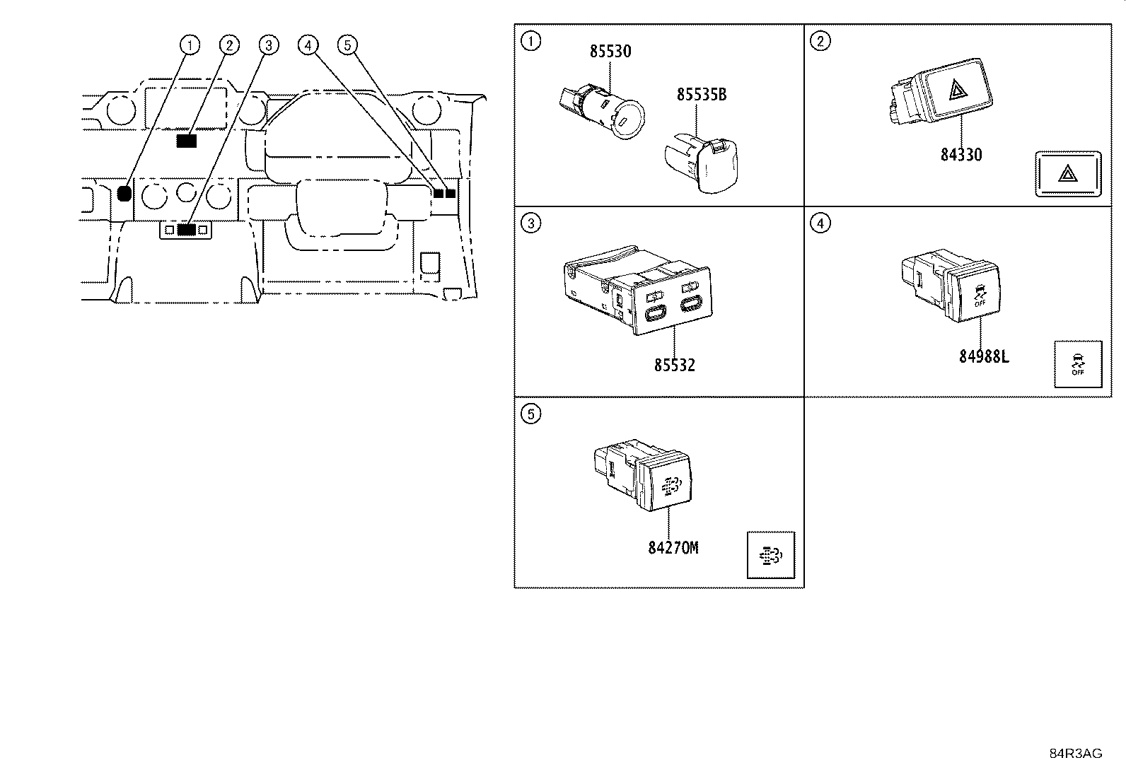 82662-0KB50 COVER, RELAY BLOCK, UPPER, NO.1 product image
