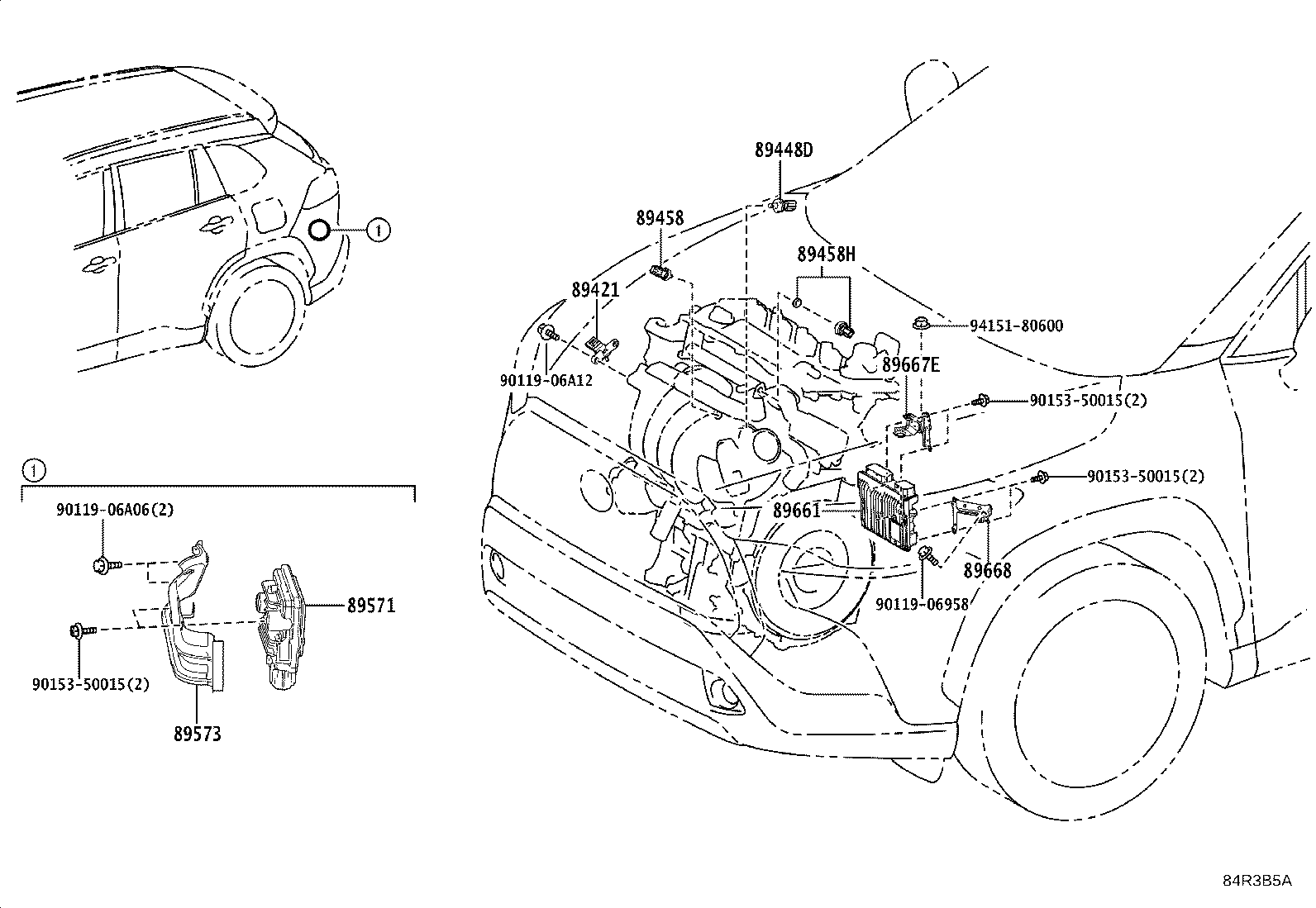 89661-16830 COMPUTER, ENGINE CONTROL product image