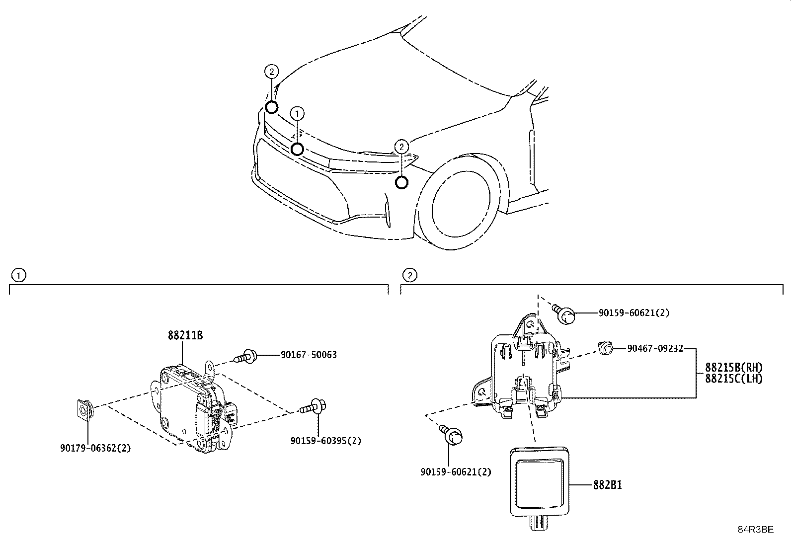52538-30040 BRACKET, FRONT SIDE RADAR SENSOR, LH product image