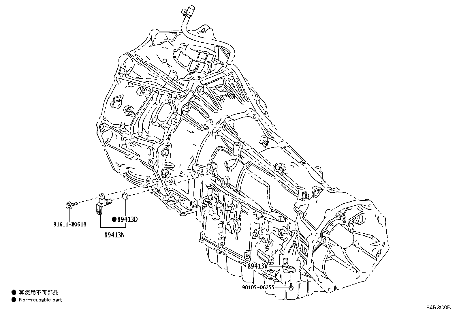 89413-60040 SENSOR, TRANSMISSION REVOLUTION, (NT) product image