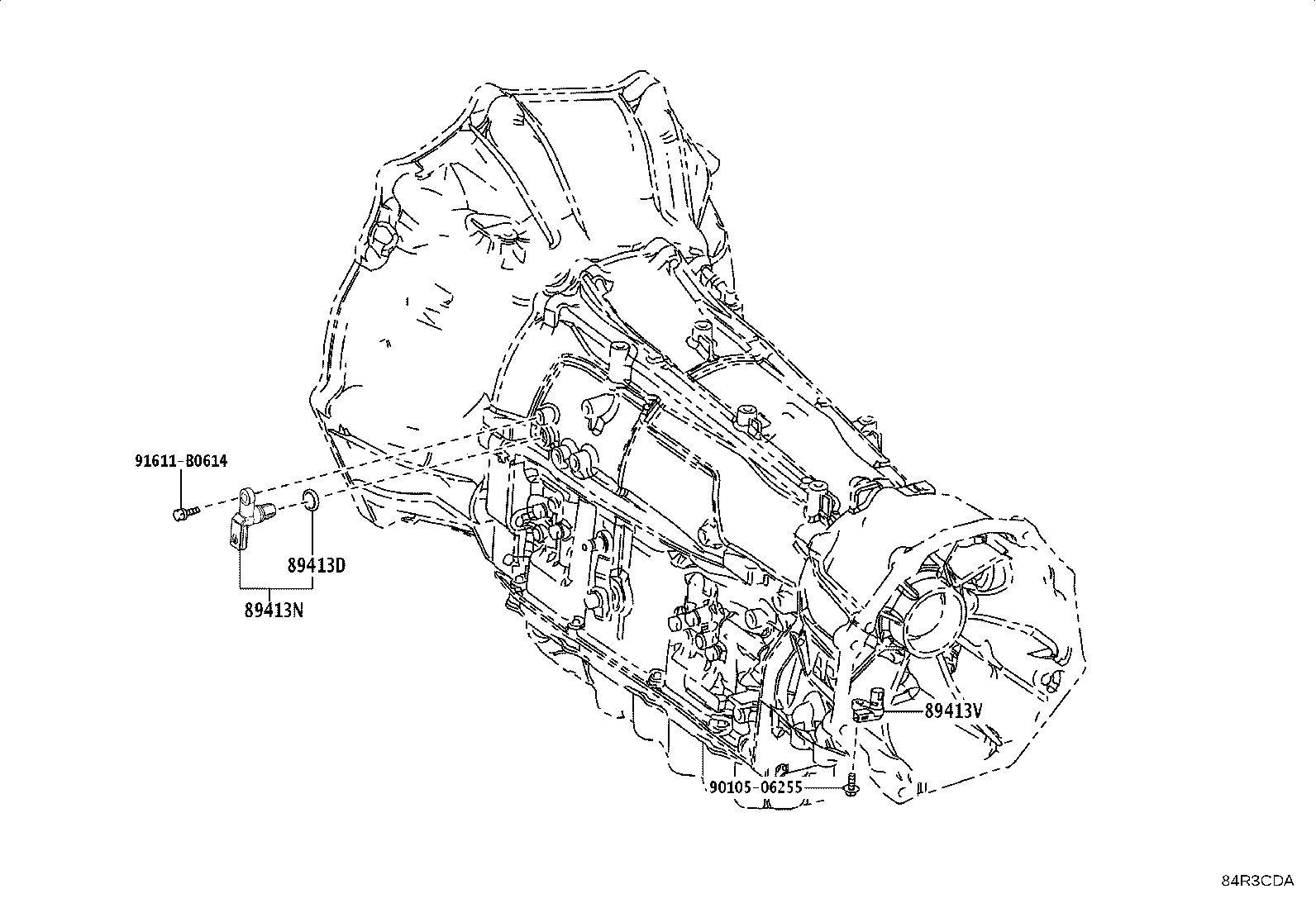 89413-35010 SENSOR, TRANSMISSION REVOLUTION, (NT) product image
