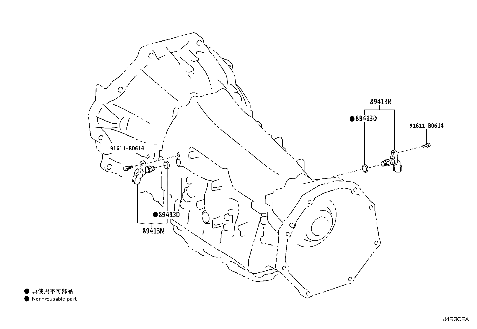 89413-35010 SENSOR, TRANSMISSION REVOLUTION, (NT) product image