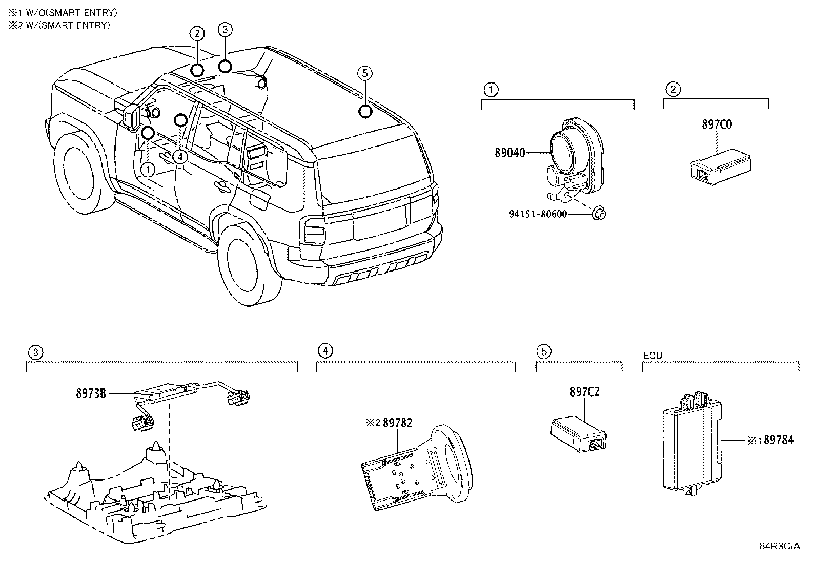 8973B-60040 SENSOR, THEFT WARNING ULTRASONIC & TILT product image