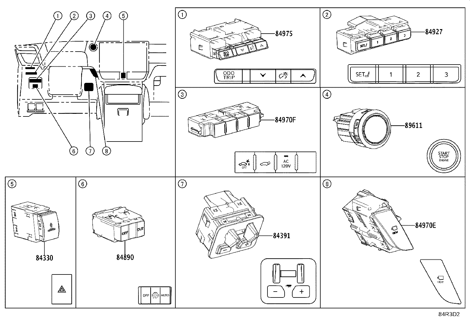 89710-60300 COMPUTER ASSY, POSITION CONTROL, LH product image