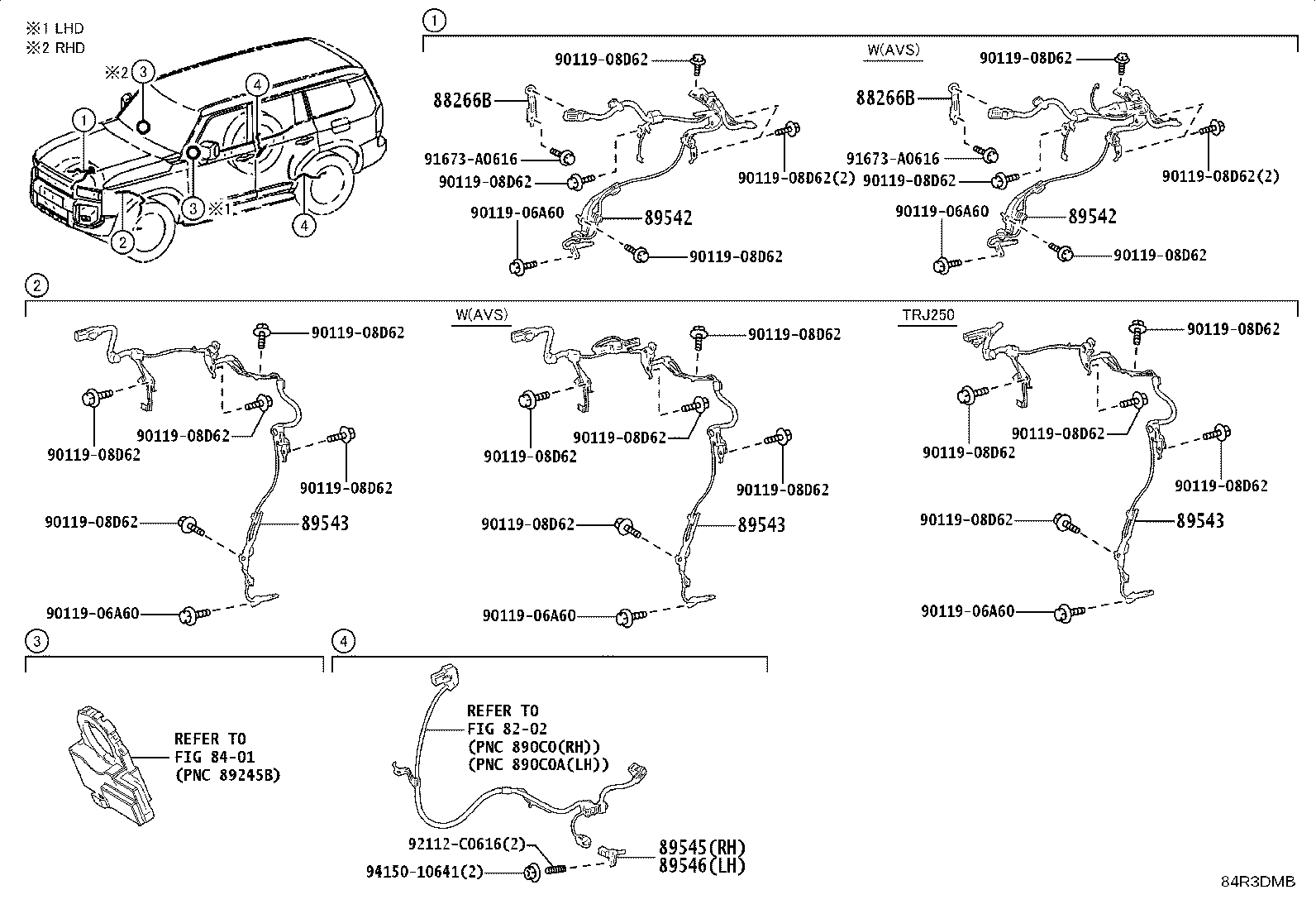 89546-60060 SENSOR, SPEED, REAR LH product image