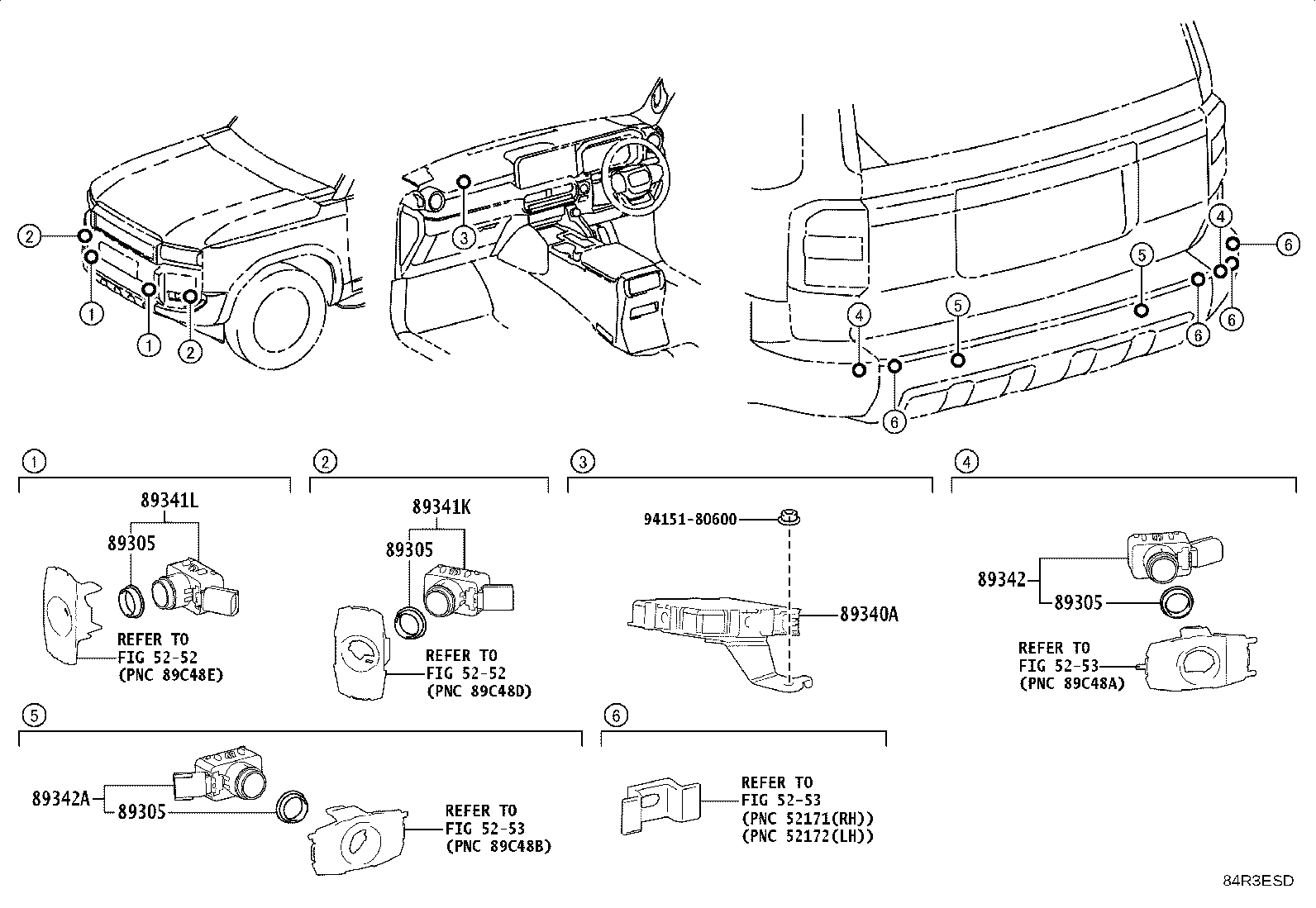 89340-60540 COMPUTER ASSY, CLEARANCE WARNING product image