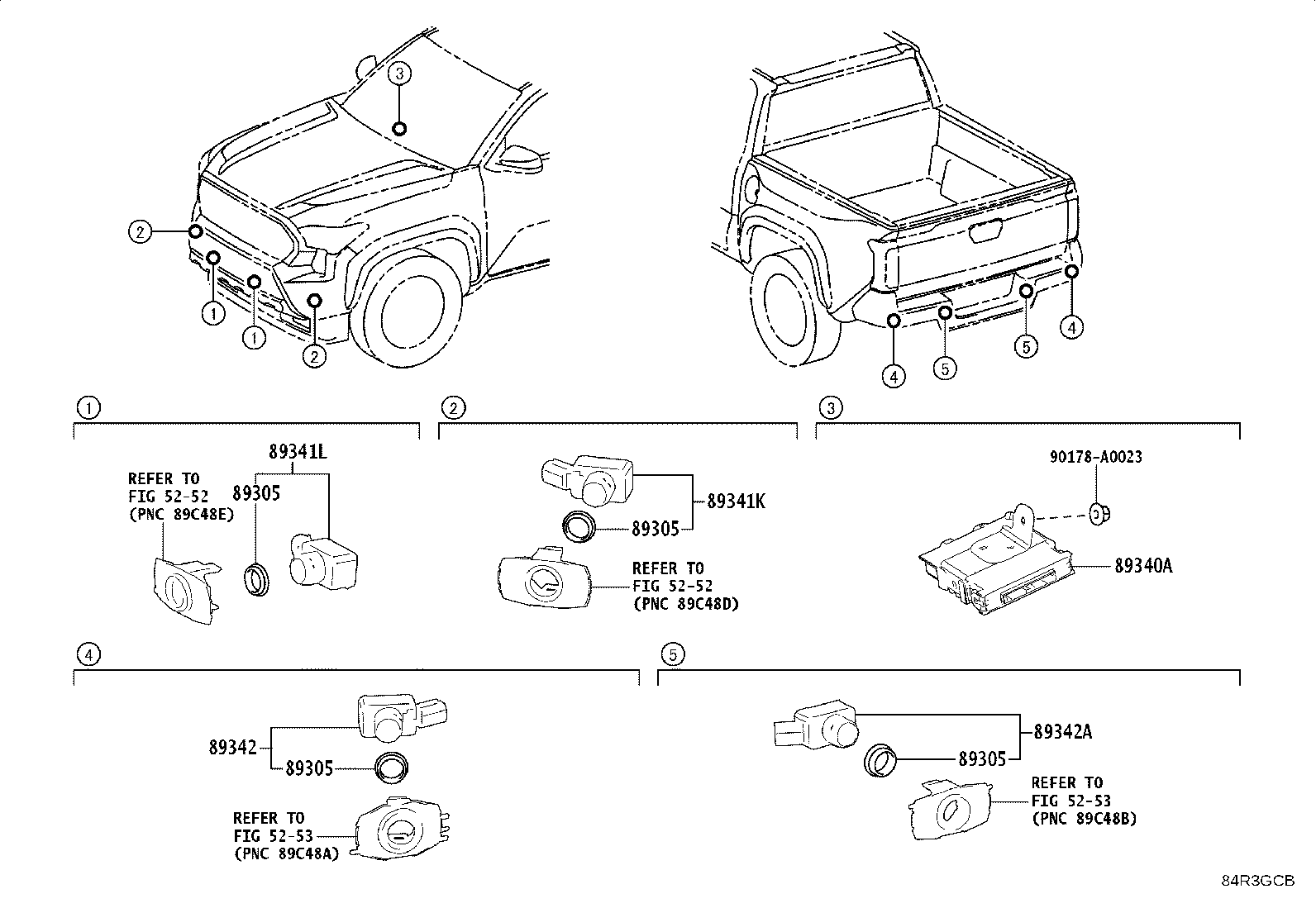 Toyota 89341-0E040-E2 SENSOR, ULTRASONIC, FRONT CORNER