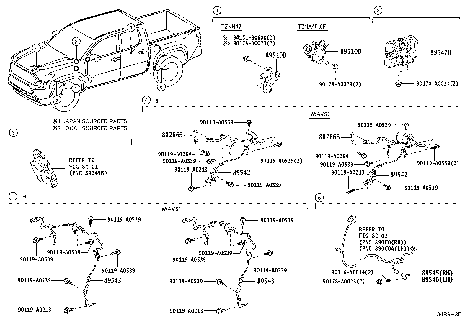 Toyota 89543-AK010 SENSOR, SPEED, FRONT LH