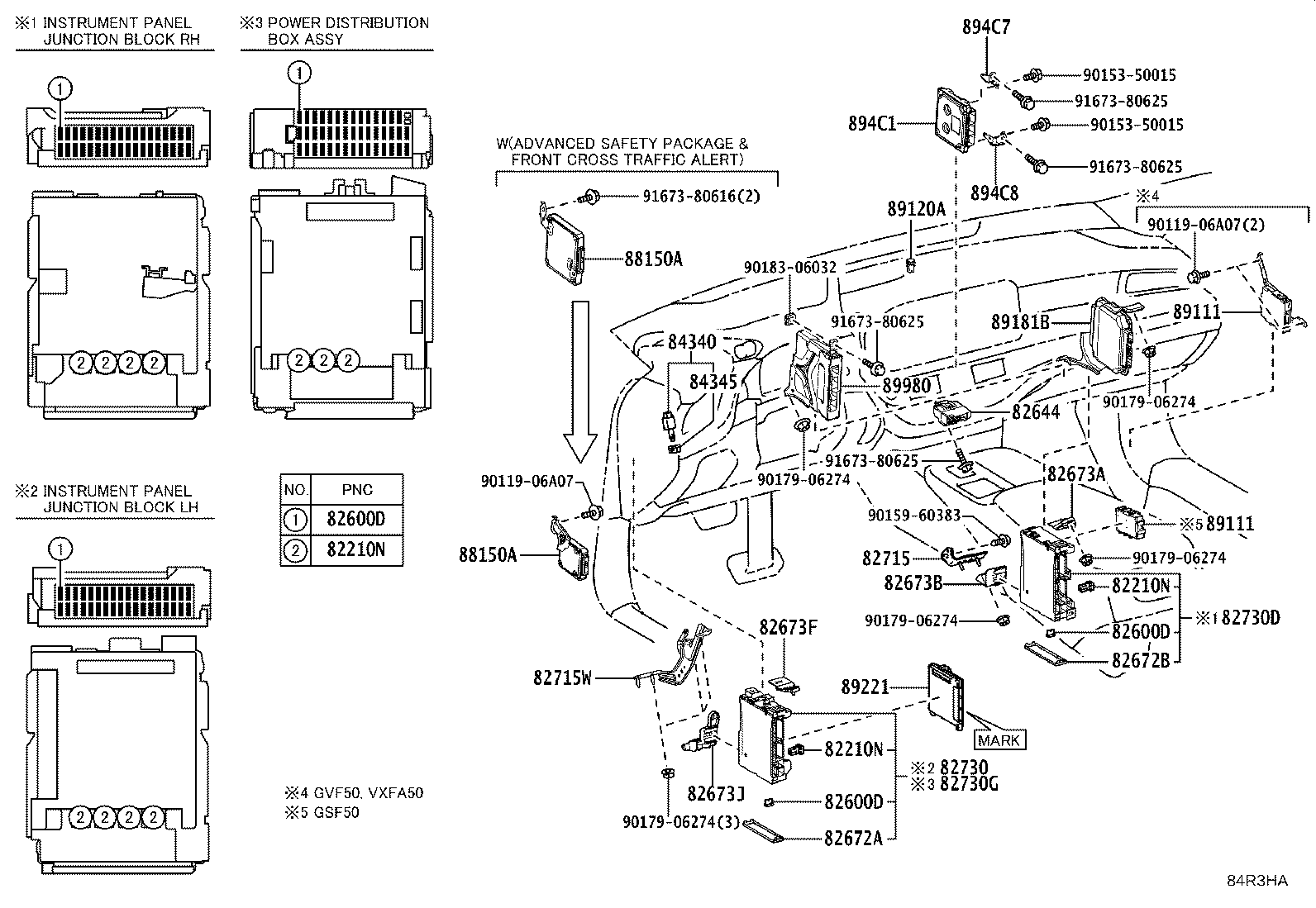 82660-50120 BLOCK ASSY, RELAY product image