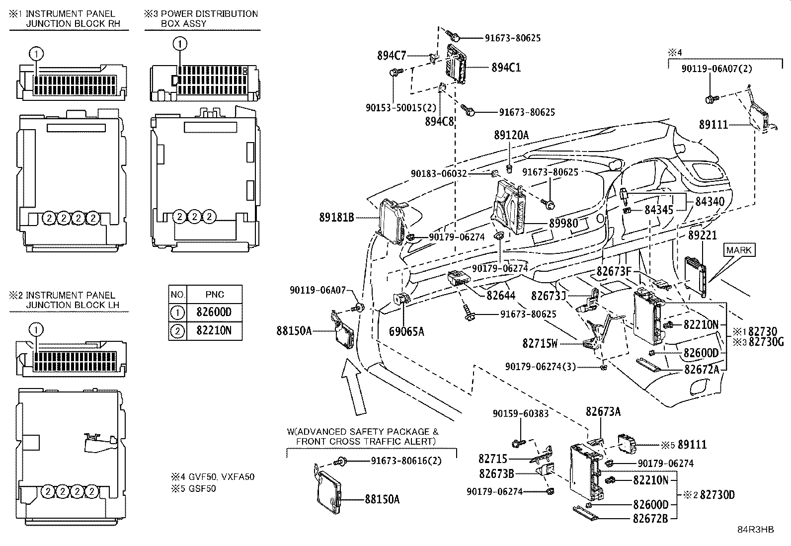 82660-50120 BLOCK ASSY, RELAY product image