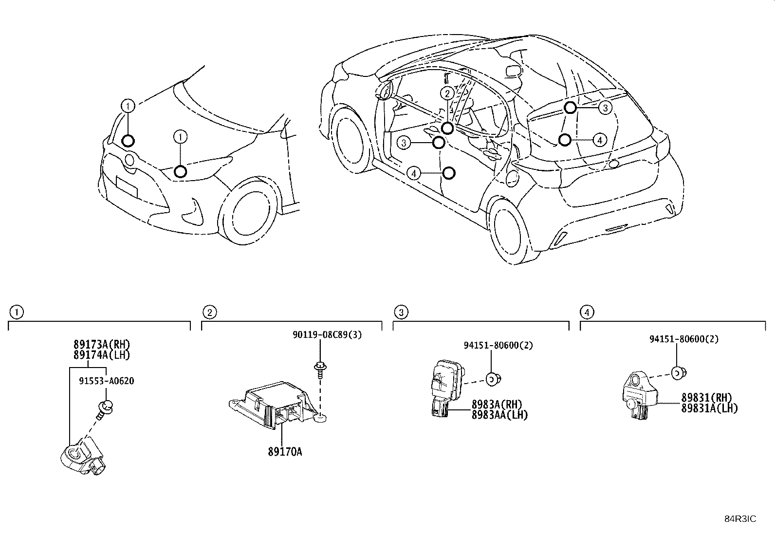 89170-52T40 COMPUTER ASSY, AIR BAG product image