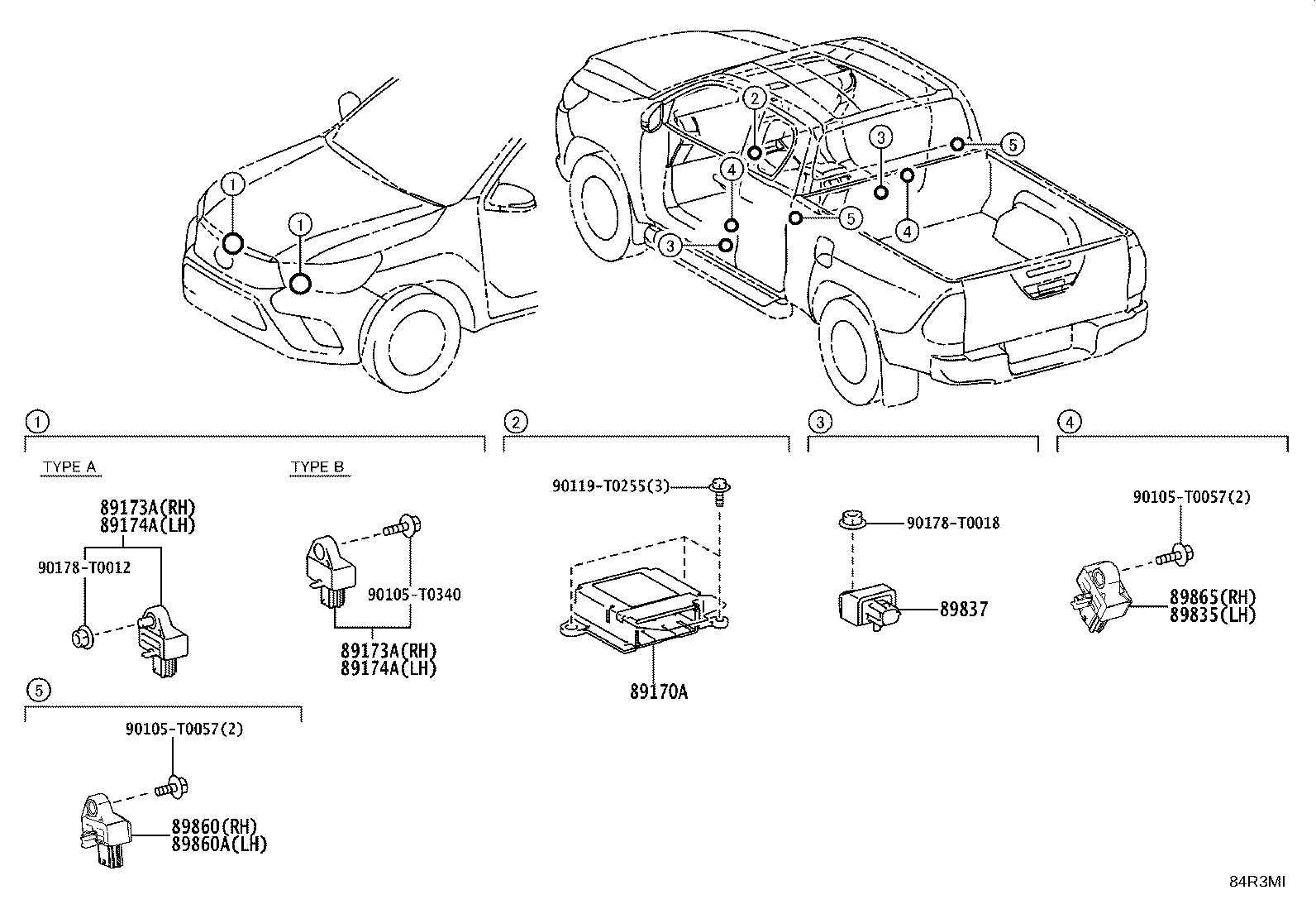 89170-71080 COMPUTER ASSY, AIR BAG product image