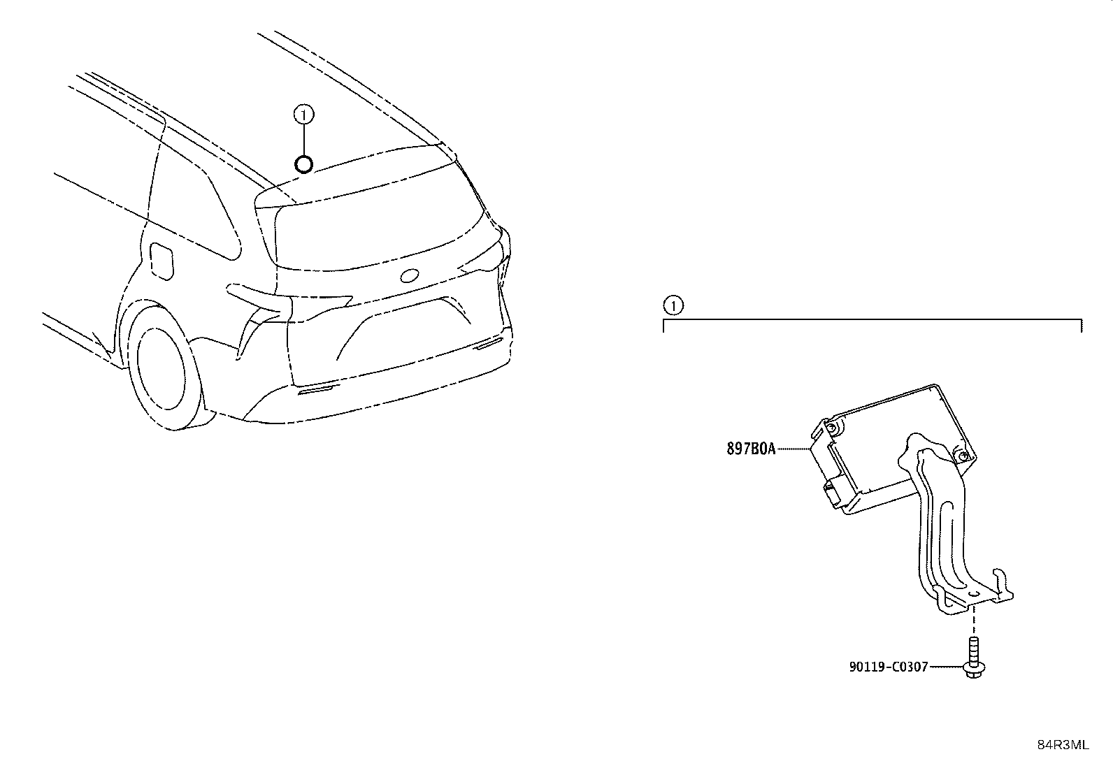 897B0-08040 RECEIVER ASSY, ELECTRICAL KEY & TPMS product image