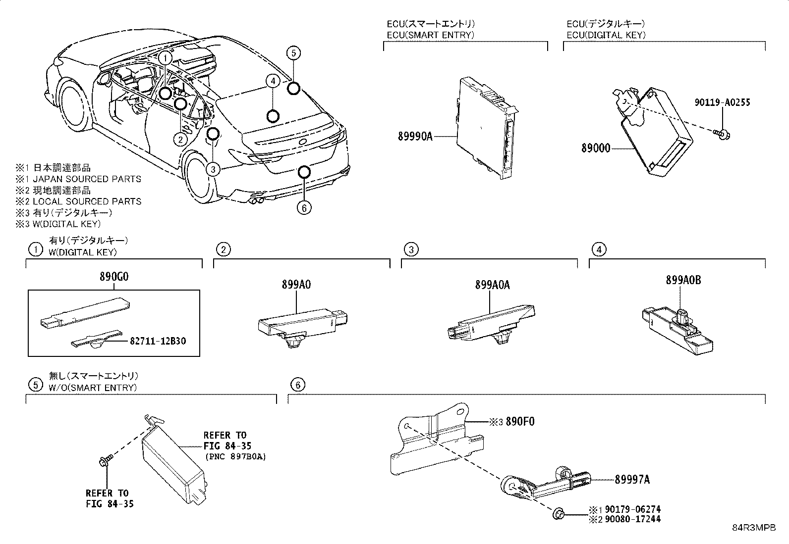 Toyota 899H0-AQ030 COMPUTER ASSY, SMART KEY